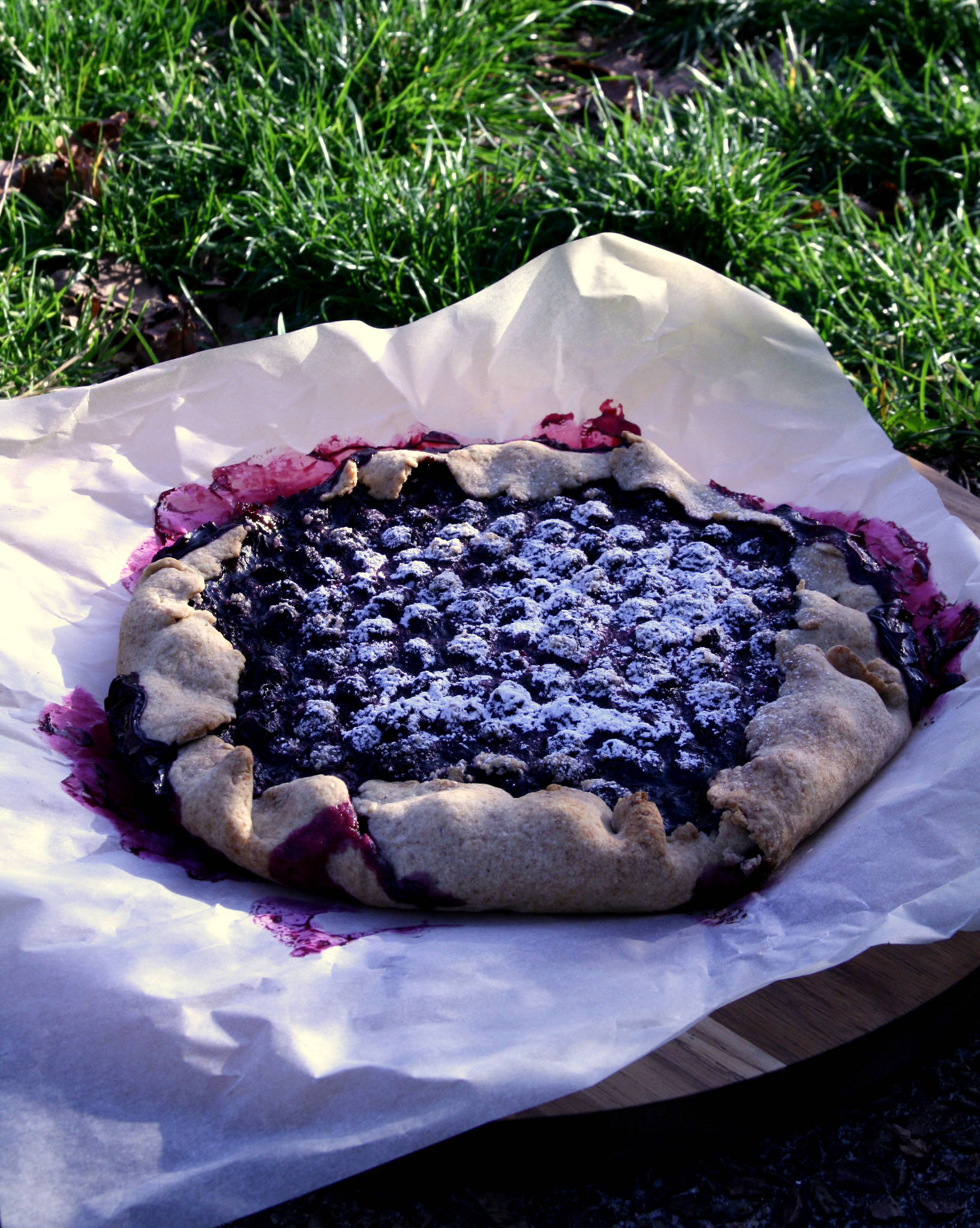 Tarte rustique aux myrtilles