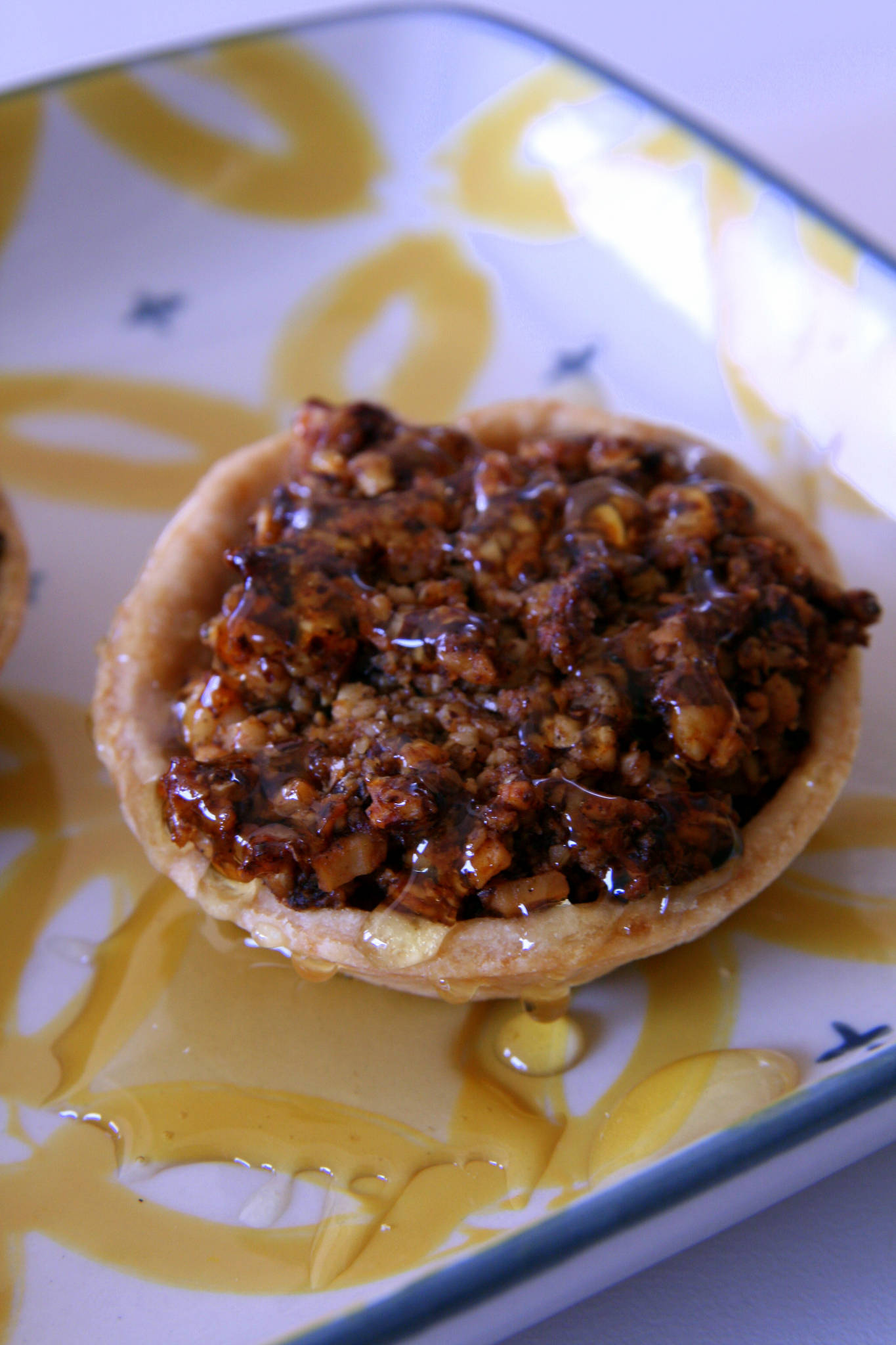 Tartelettes poires - noix de pécan au miel de thym