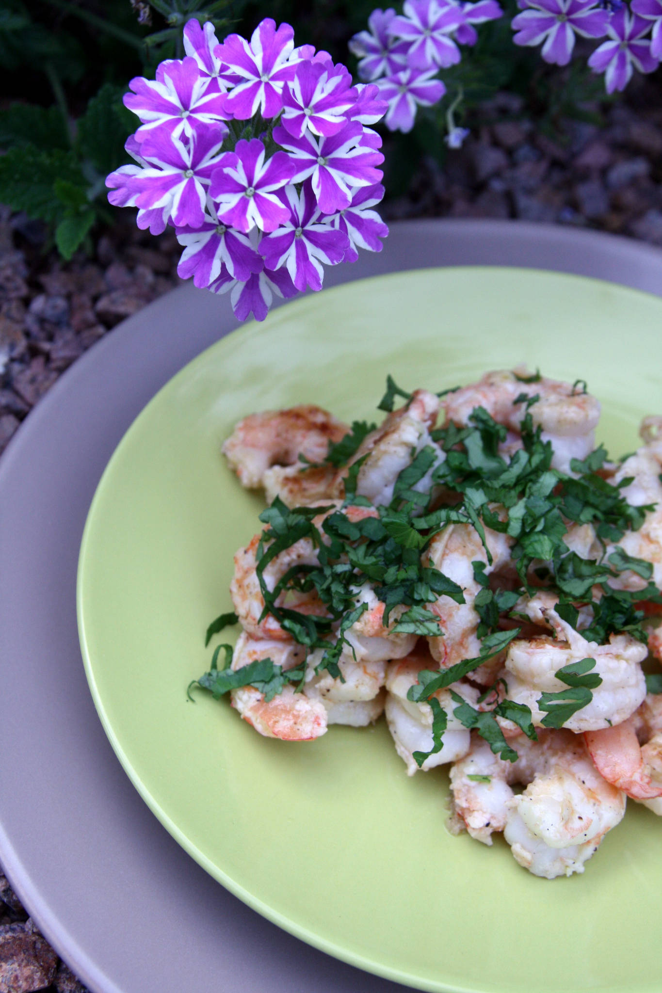 Gambas gingembre et citron vert, cuisson à la plancha