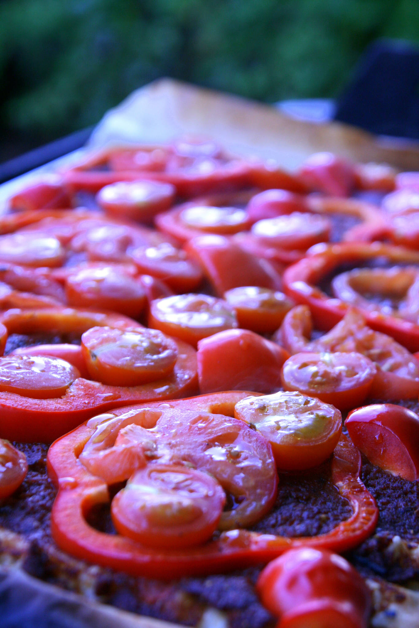 Pizza rouge au barbecue