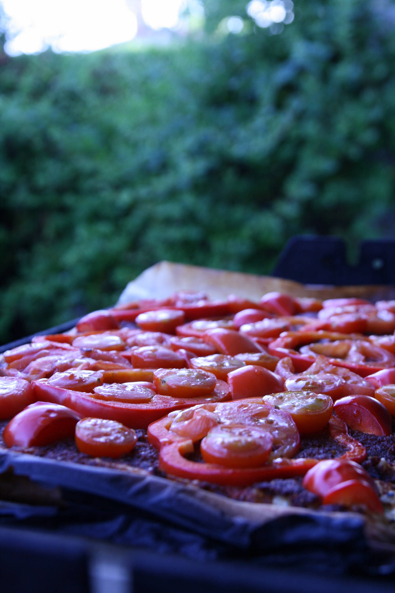 Pizza rouge au barbecue