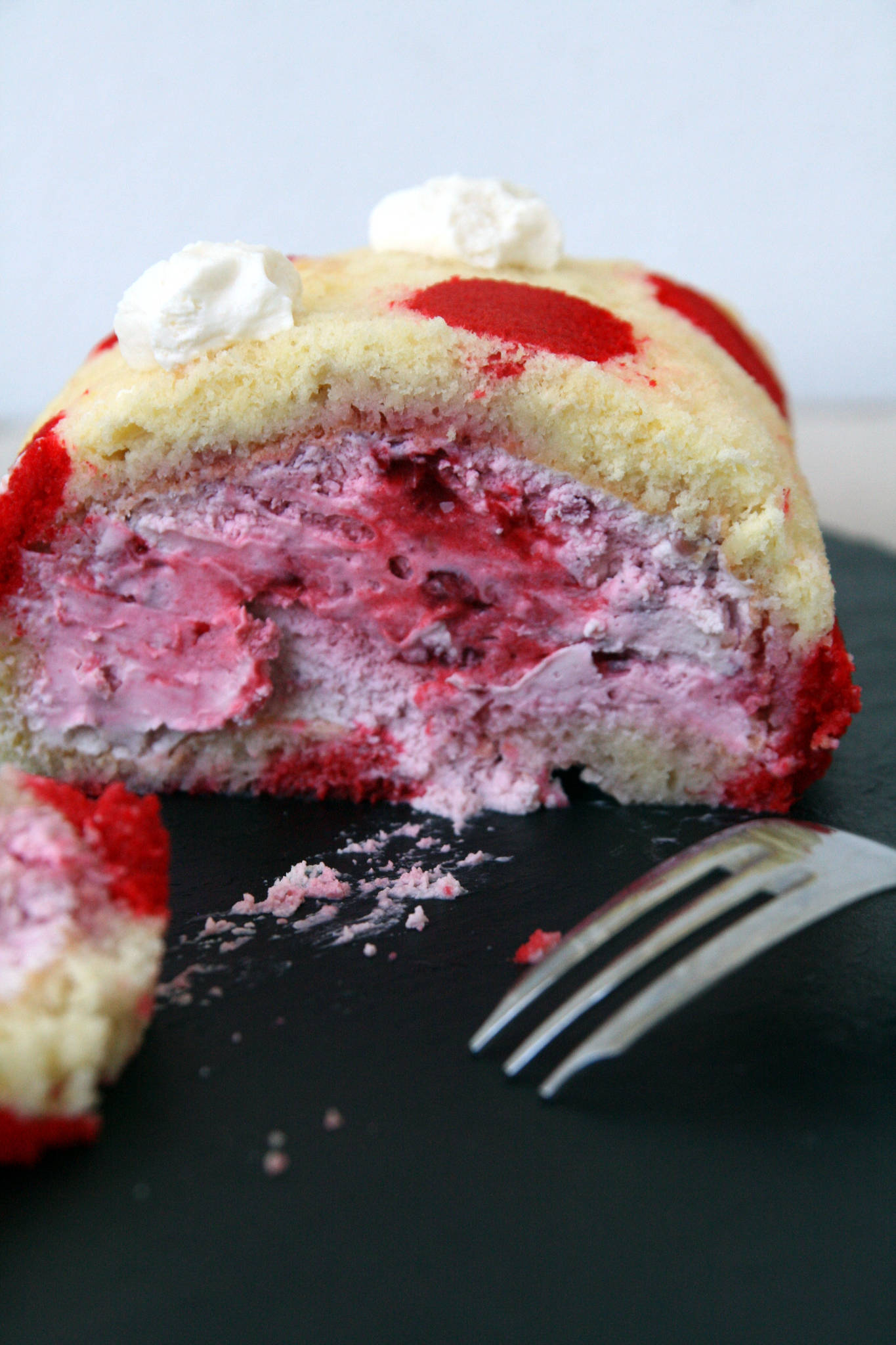 Roulé coccinelle mascarpone et framboise