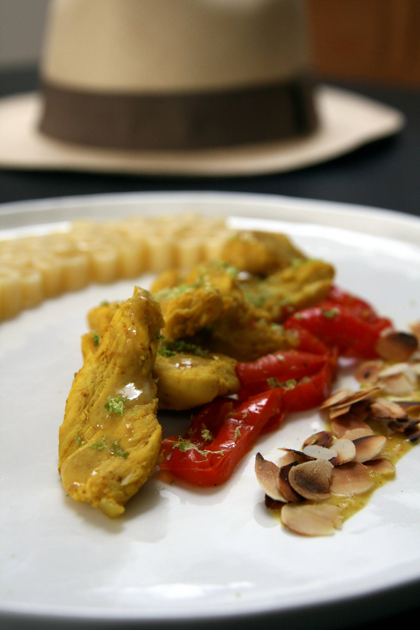 Poulet au curry et aux poivrons