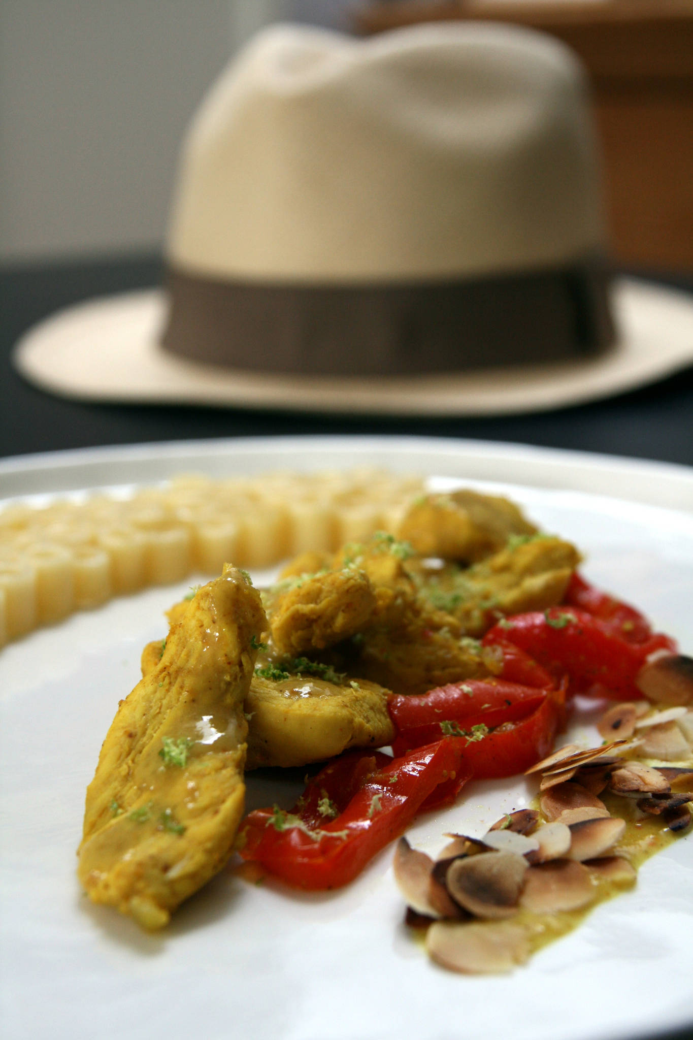 Poulet au curry et aux poivrons