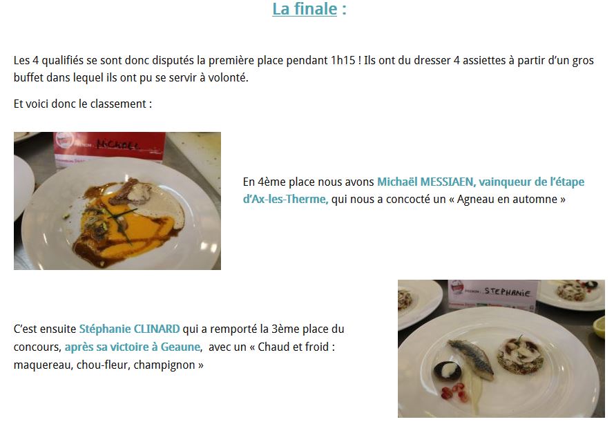 Championnat de France de Cuisine Amateur 2016