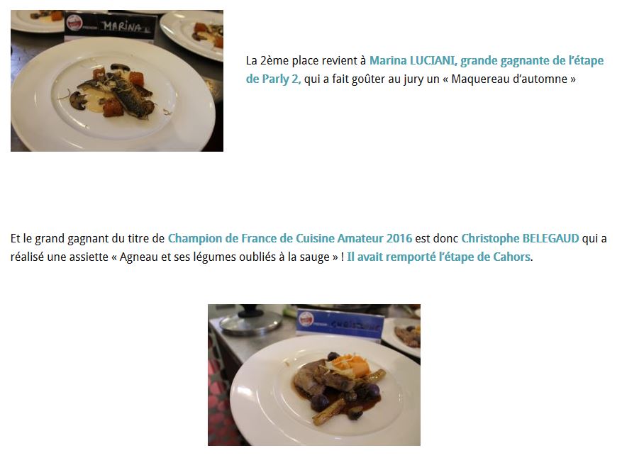 Championnat de France de Cuisine Amateur 2016
