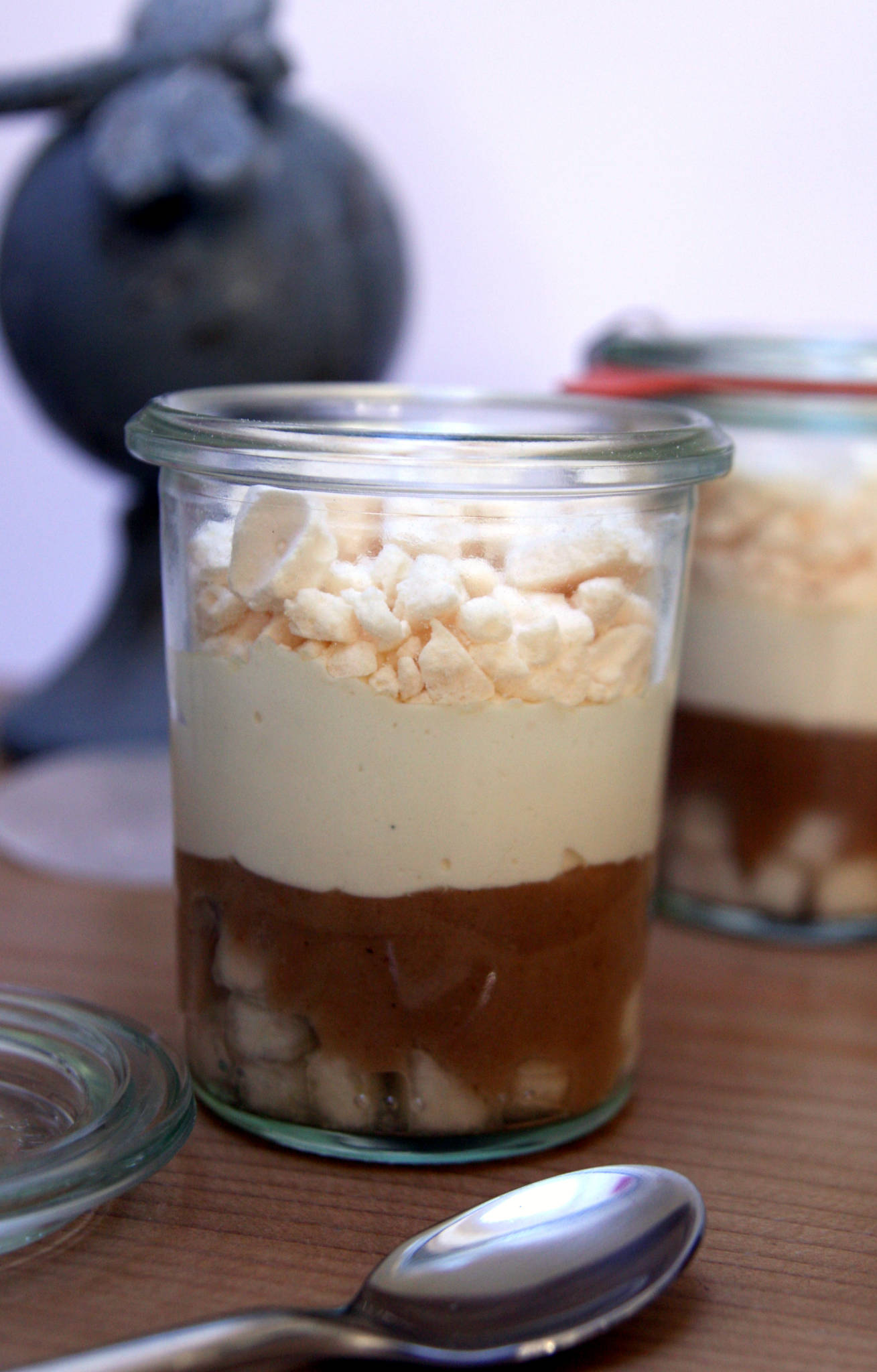 Verrine inspiration Mont-Blanc : poire & marron