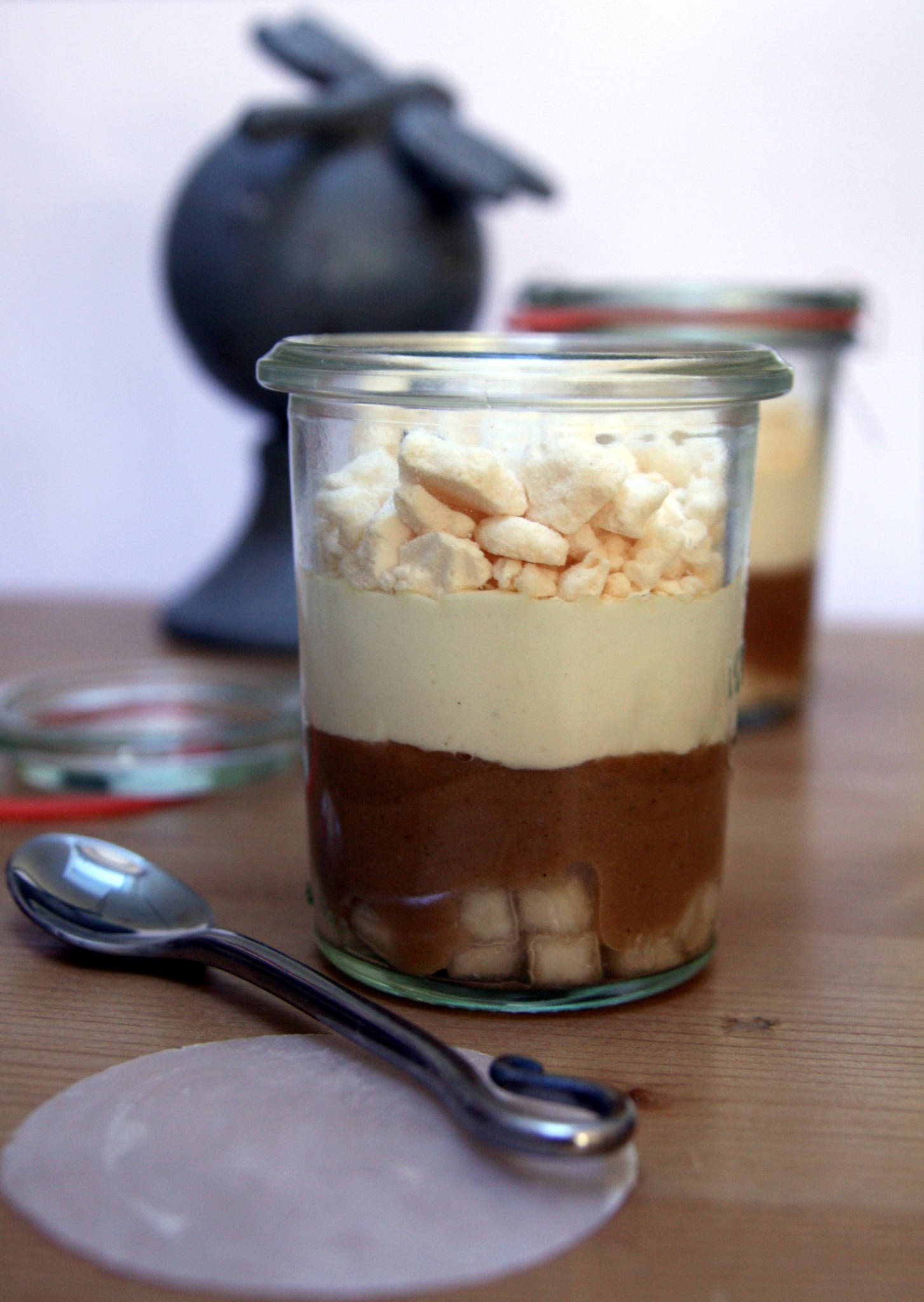 Verrine inspiration Mont-Blanc : poire & marron