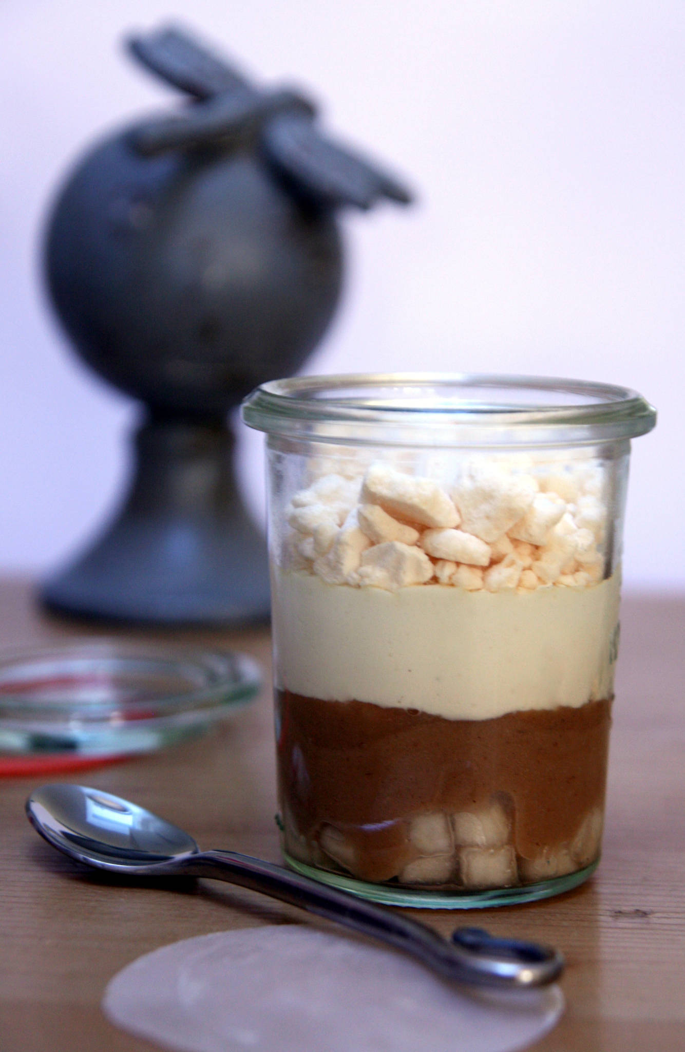 Verrine inspiration Mont-Blanc : poire & marron