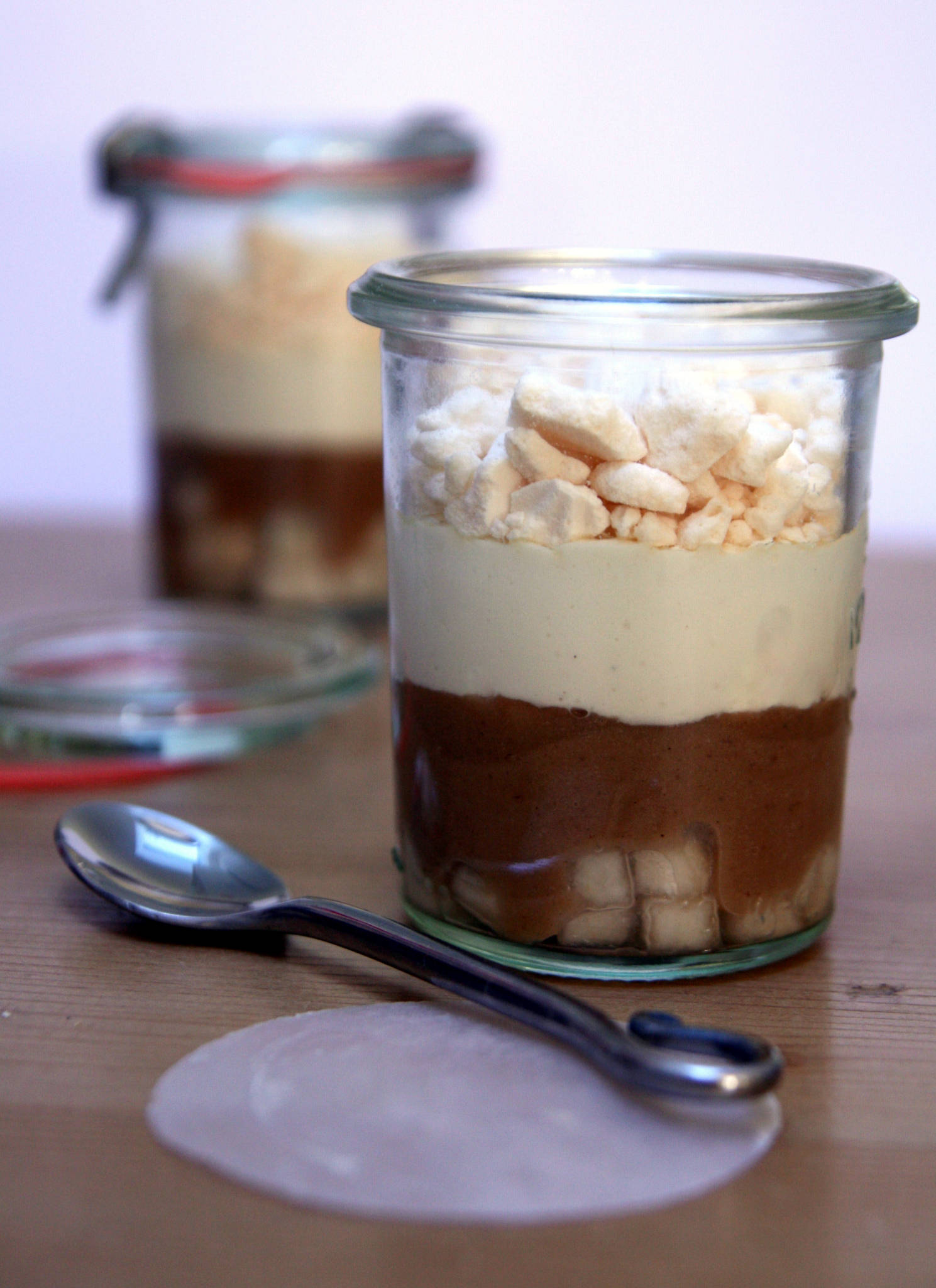 Verrine inspiration Mont-Blanc : poire & marron