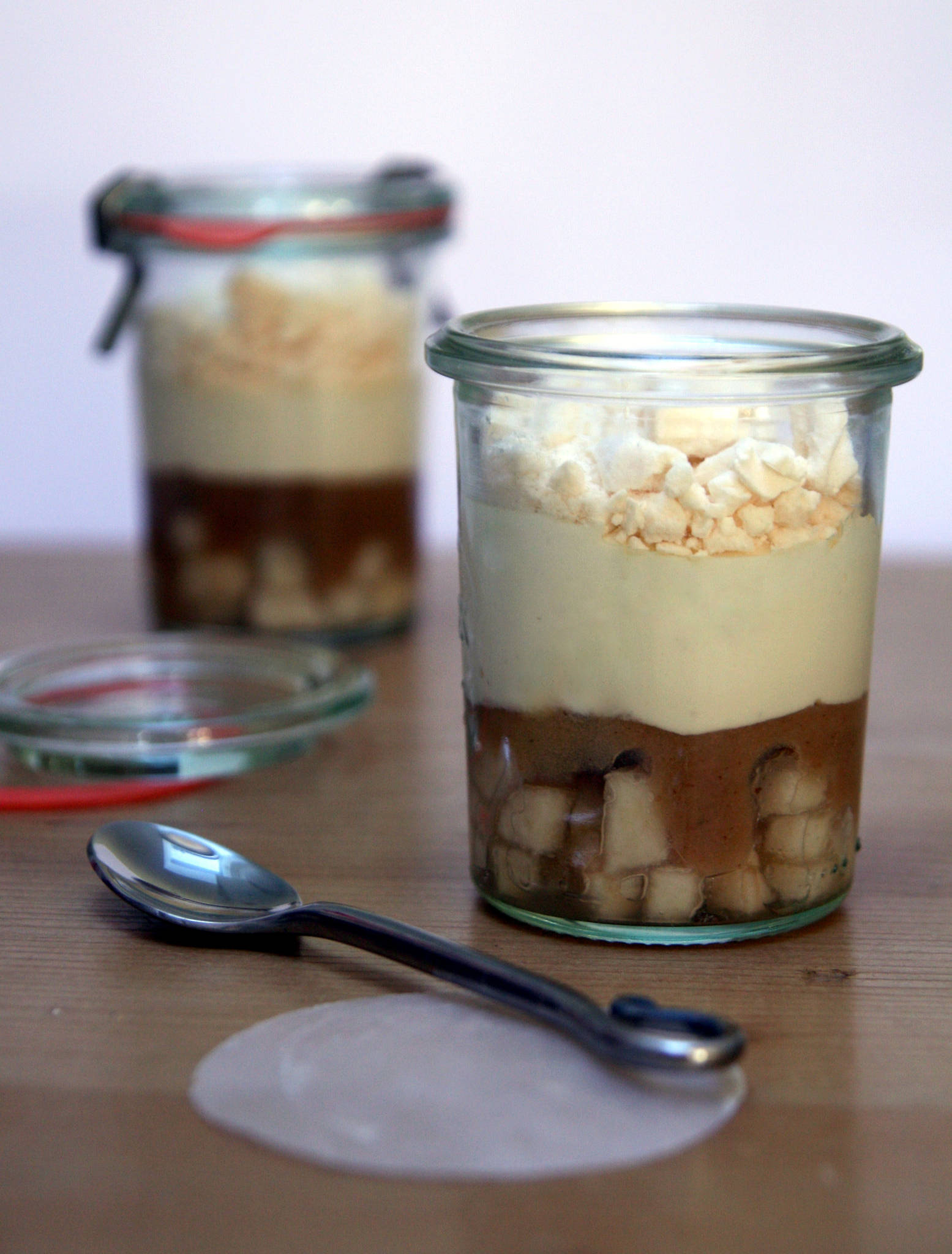 Verrine inspiration Mont-Blanc : poire & marron