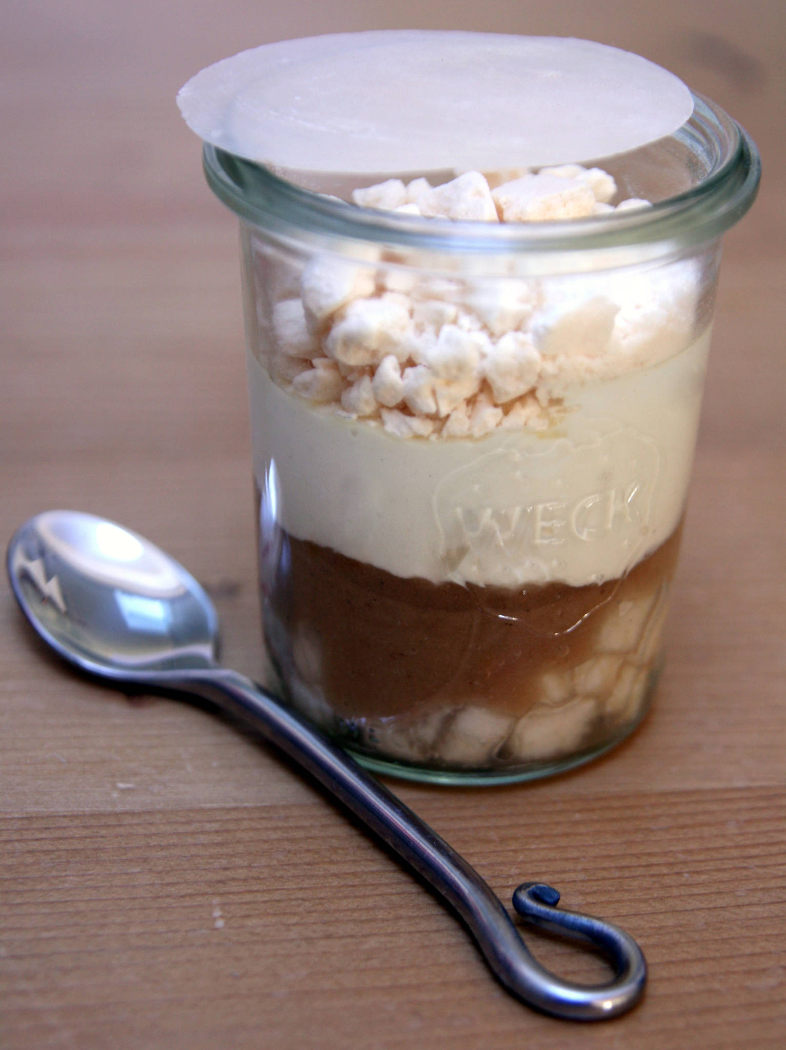 Verrine inspiration Mont-Blanc : poire & marron