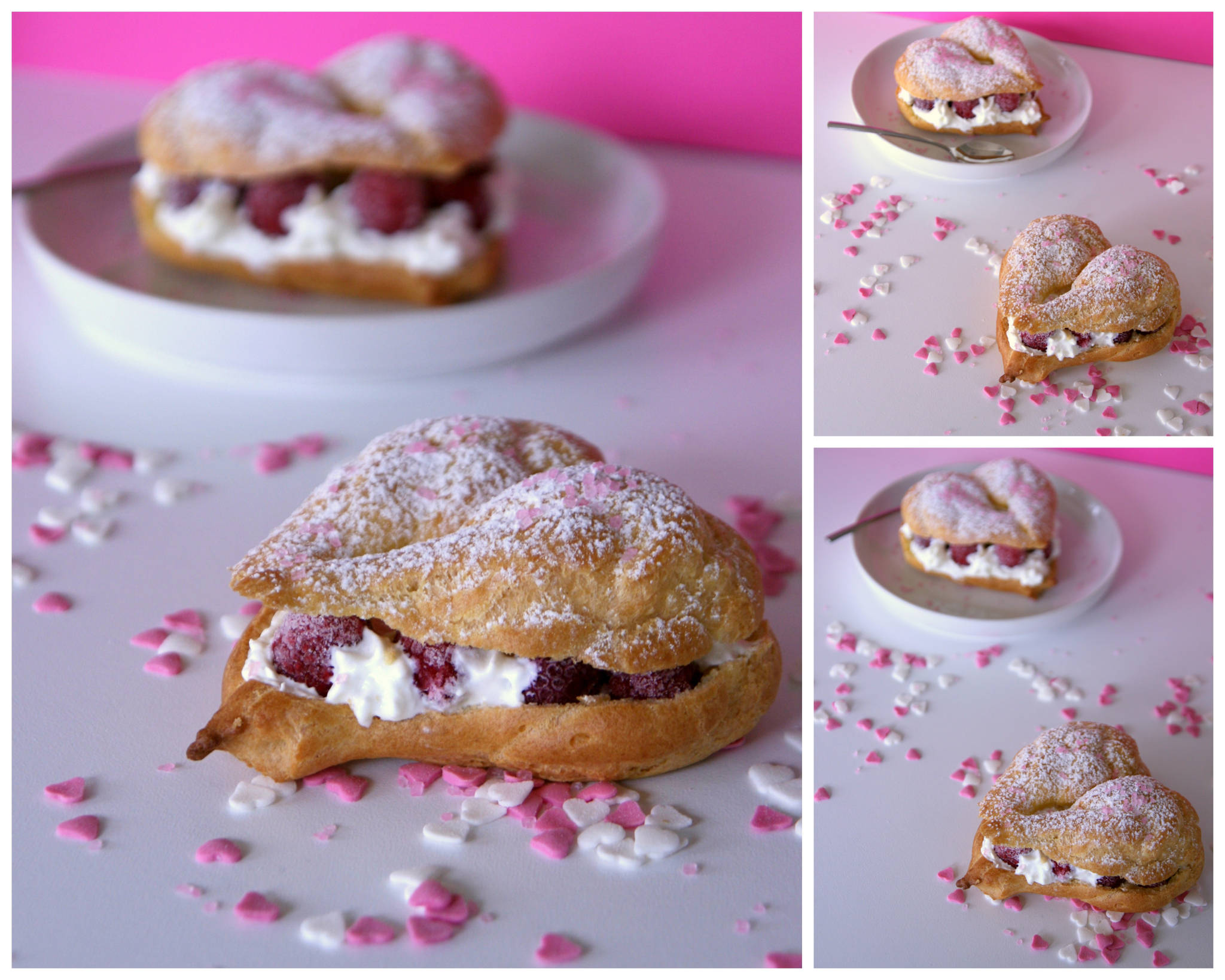 Chou des amoureux chantilly framboise