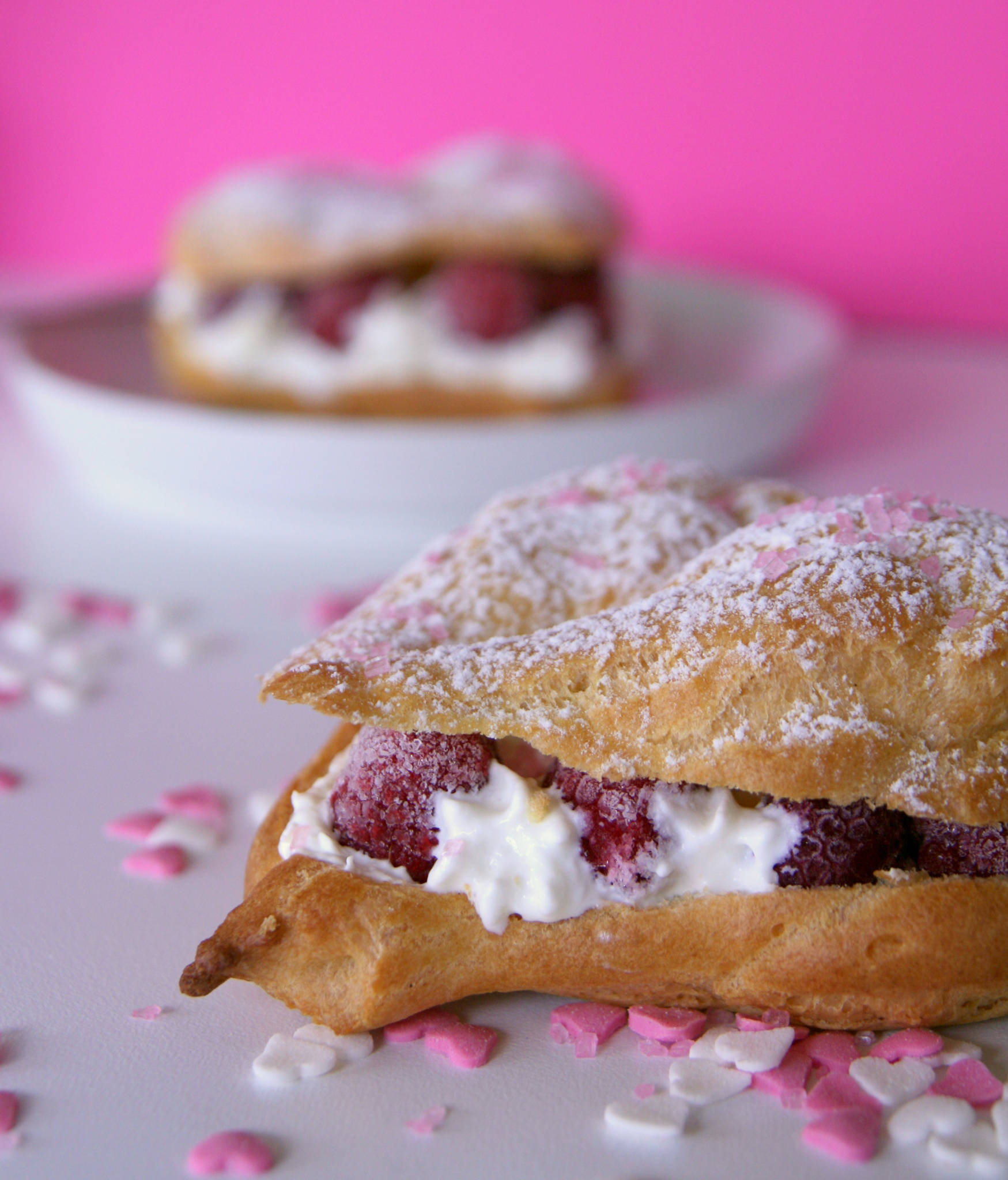 Chou des amoureux chantilly framboise