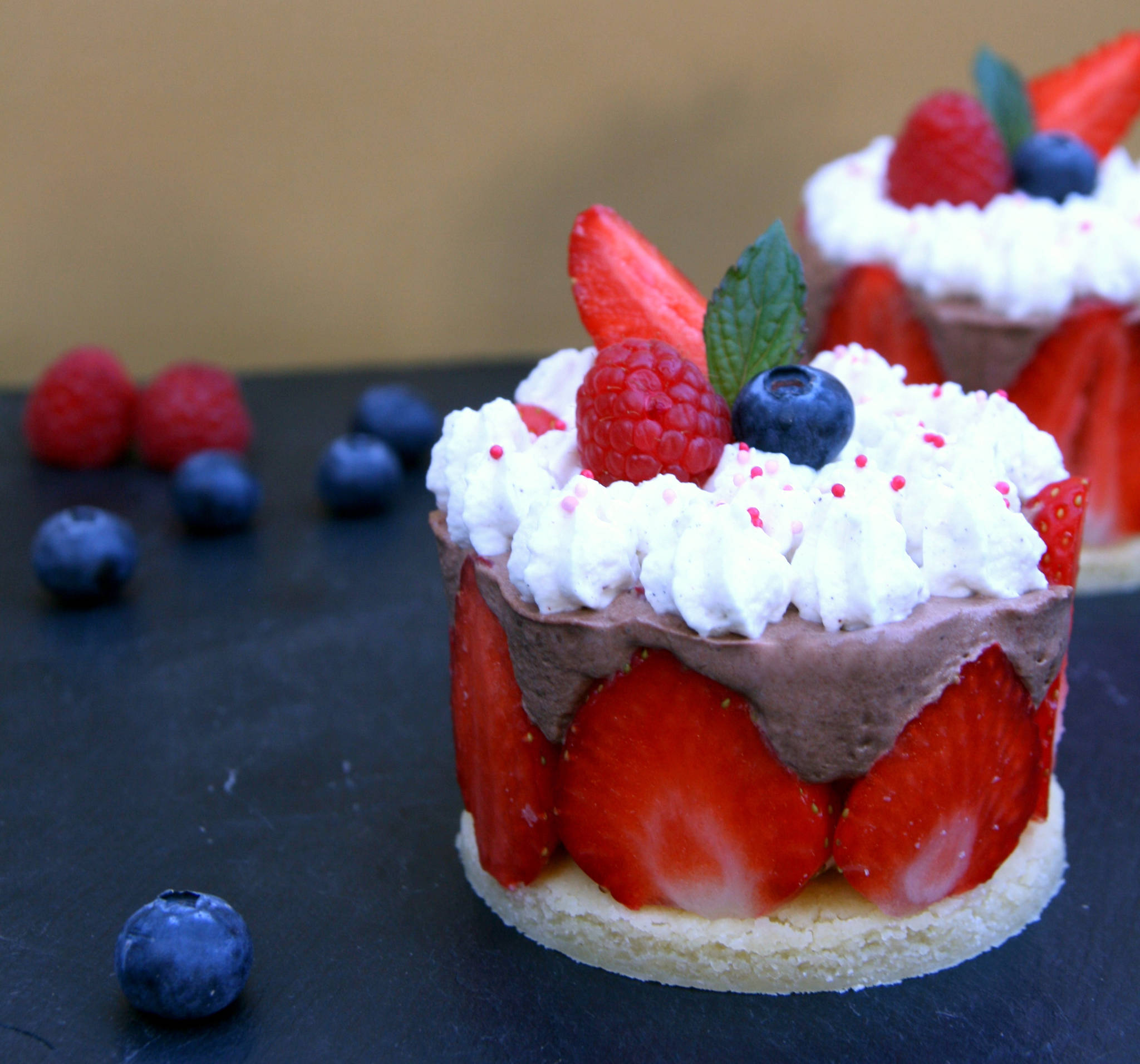 Gâteau fruits rouges et chocolat