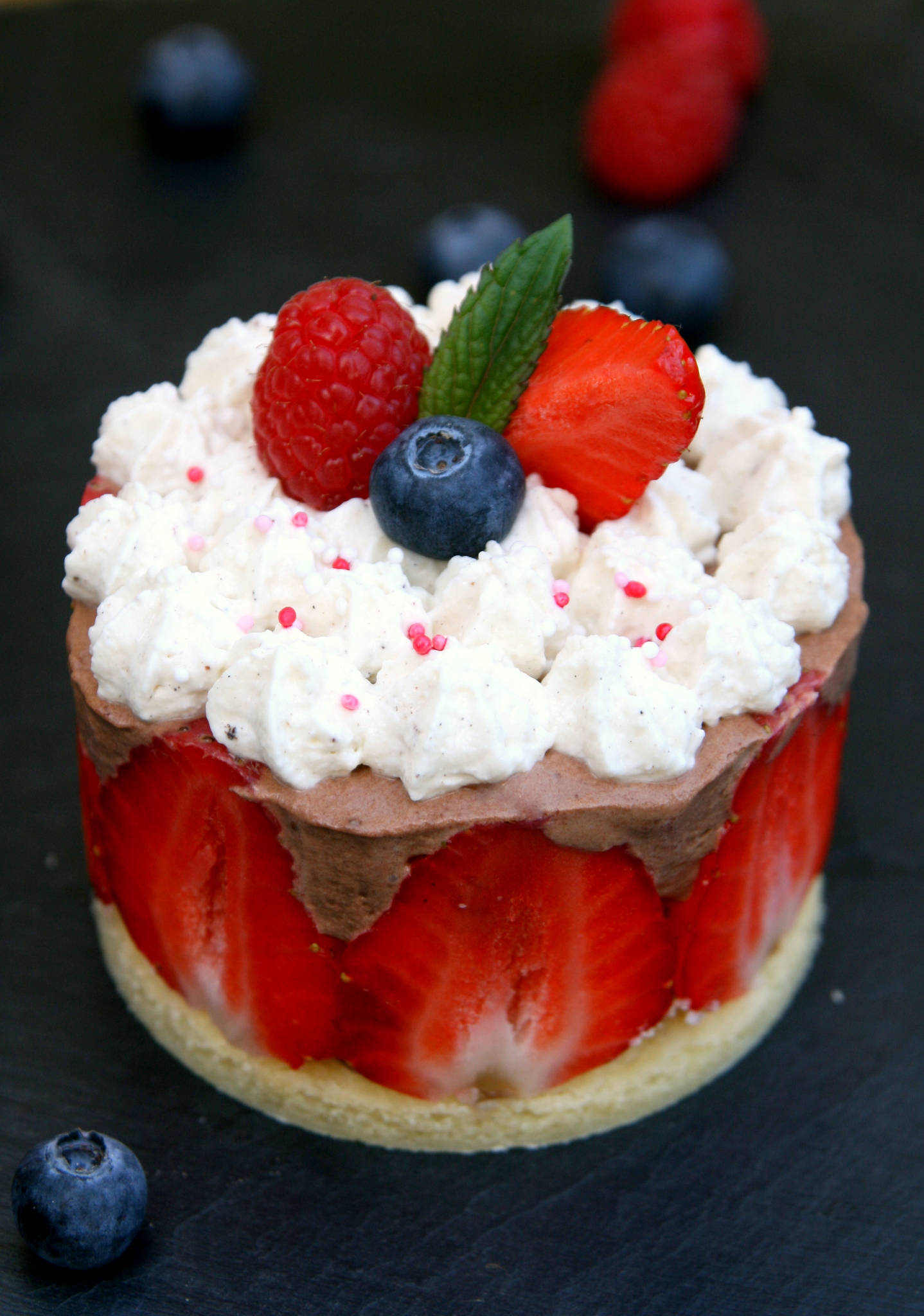 Gâteau fruits rouges et chocolat