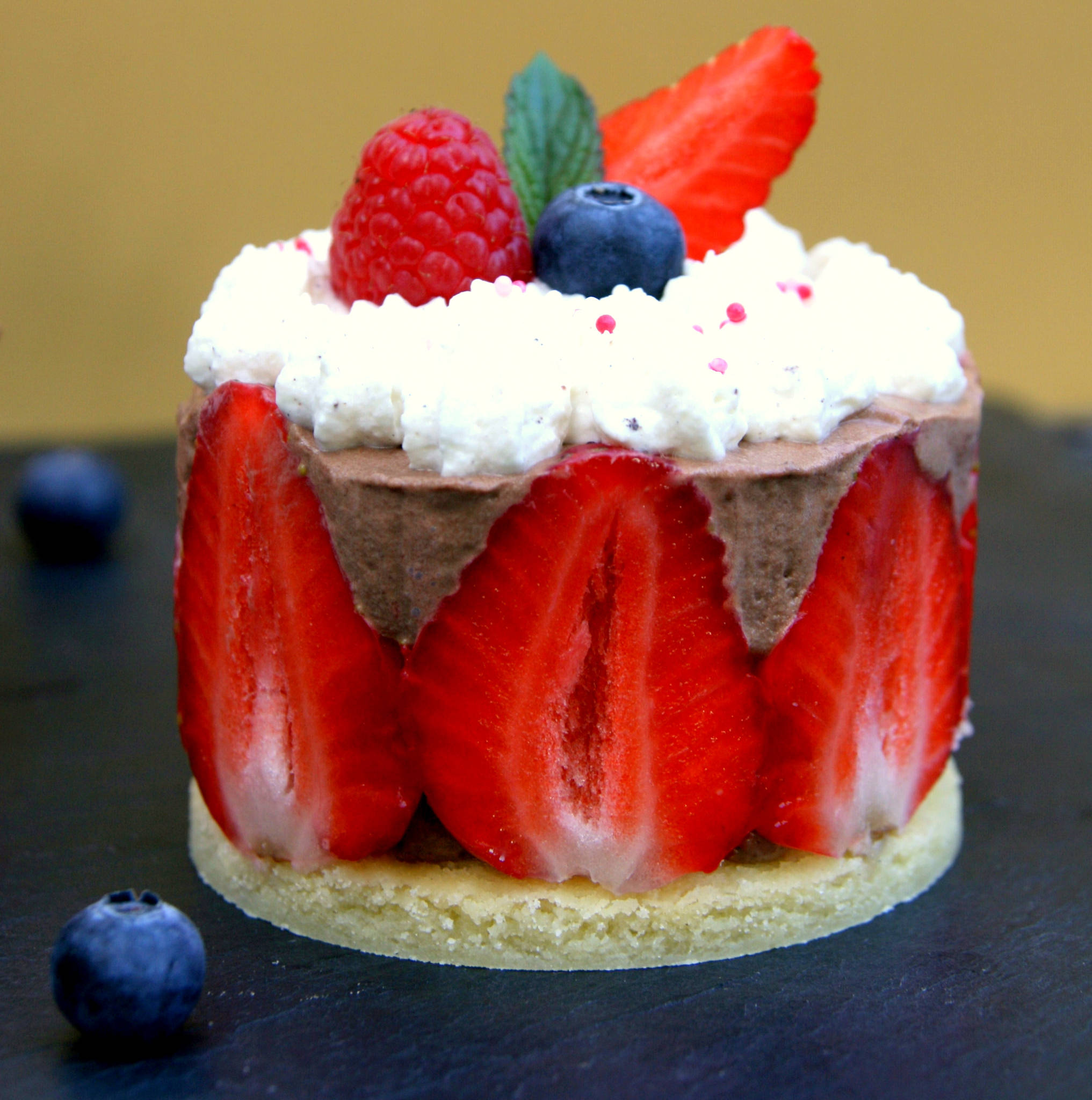 Gâteau fruits rouges et chocolat