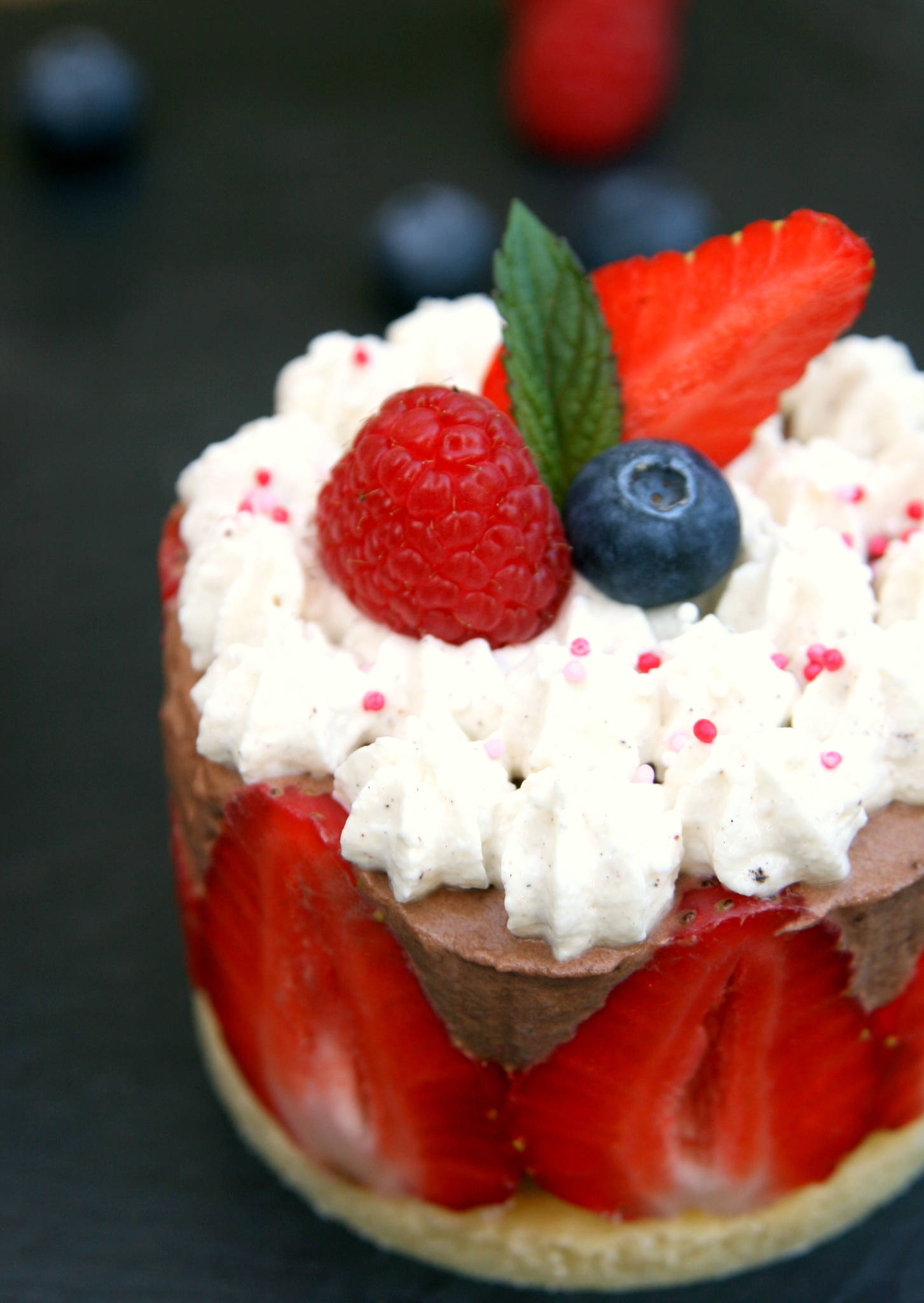 Gâteau fruits rouges et chocolat