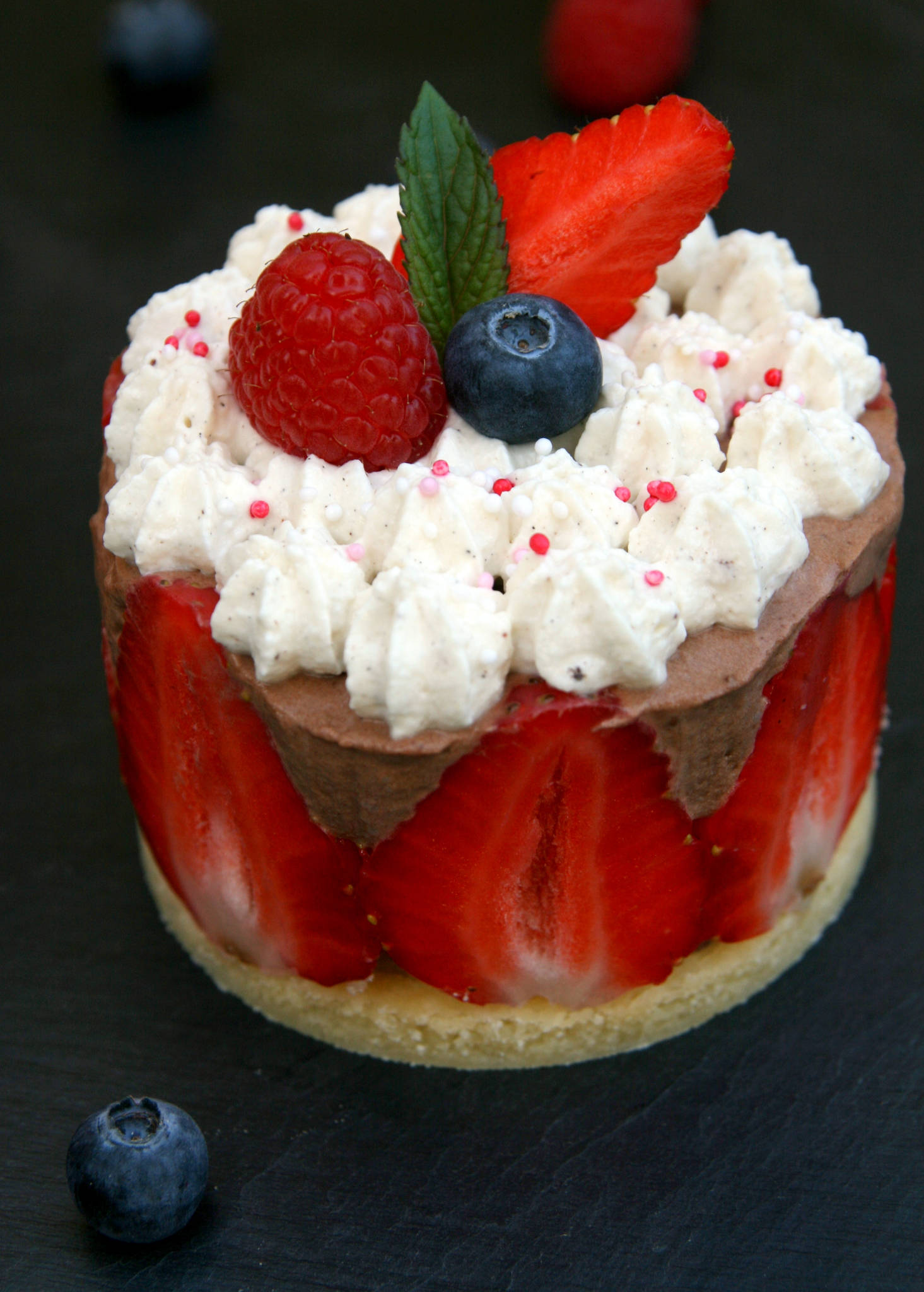 Gâteau fruits rouges et chocolat