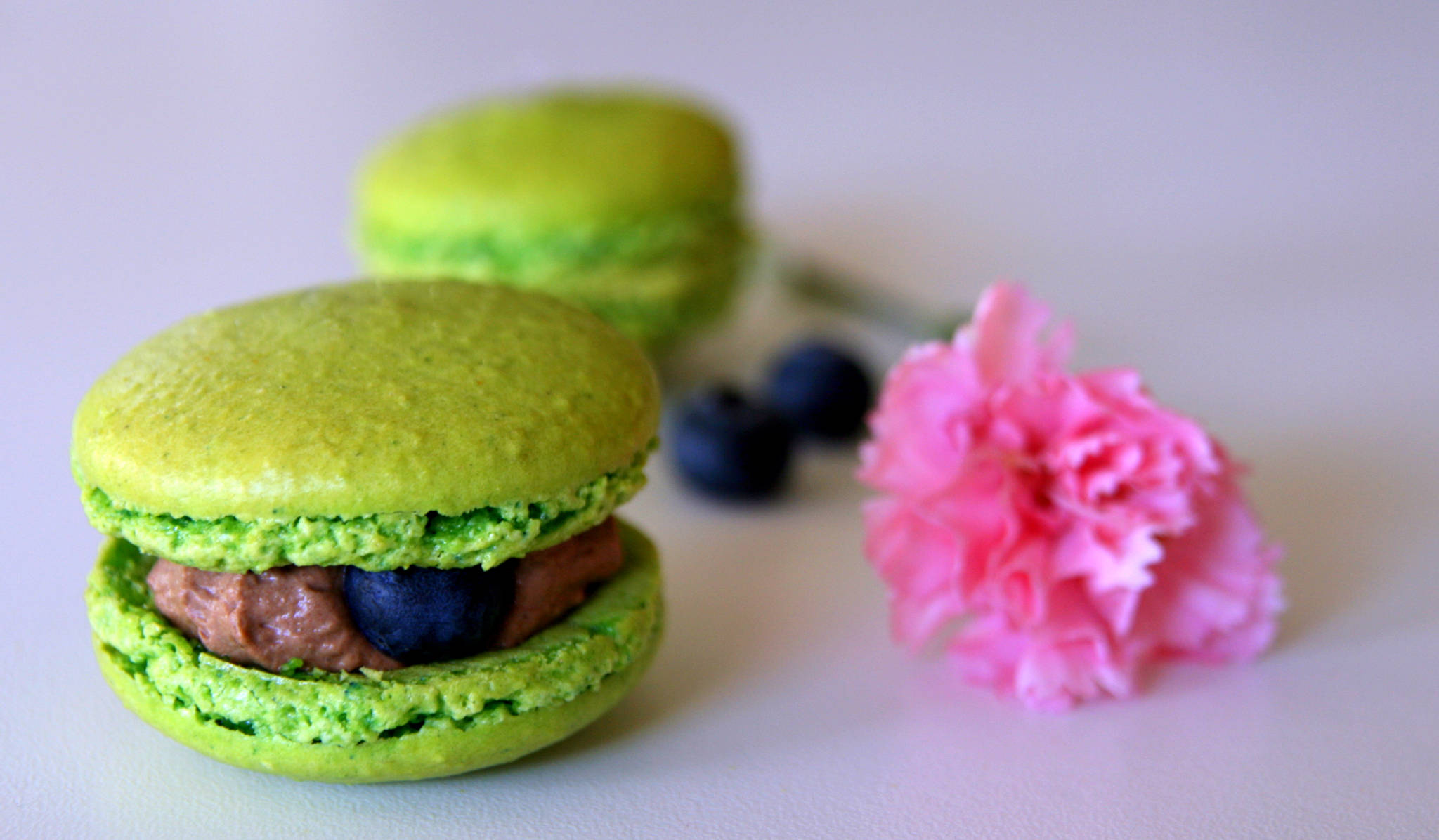 Macaron chocolat/myrtilles