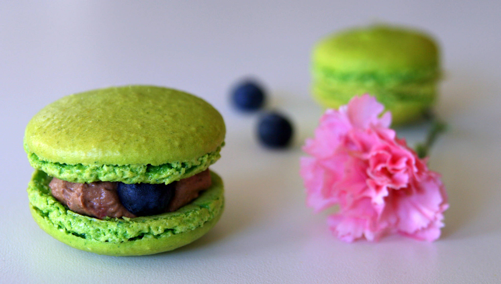 Macaron chocolat/myrtilles