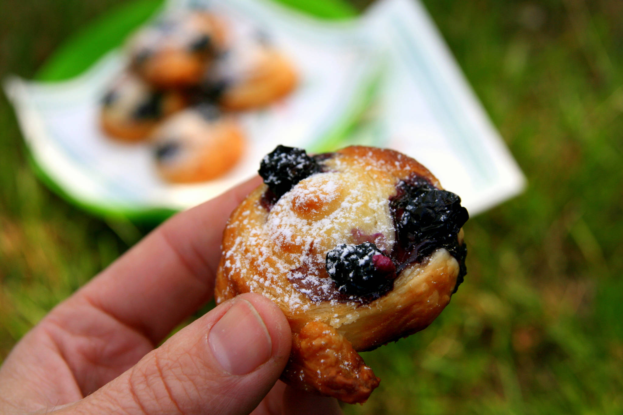 Mini-escargots feuilletés aux myrtilles