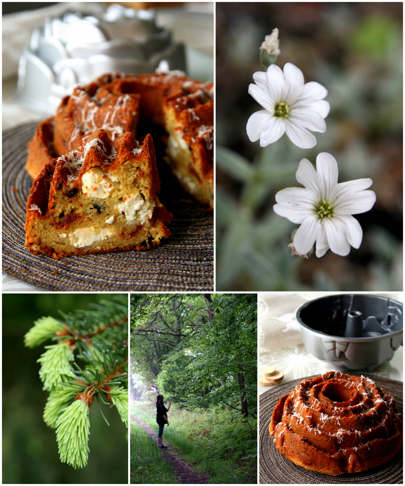 Cake apéritif au pesto, tomates séchées, olives noires et feta