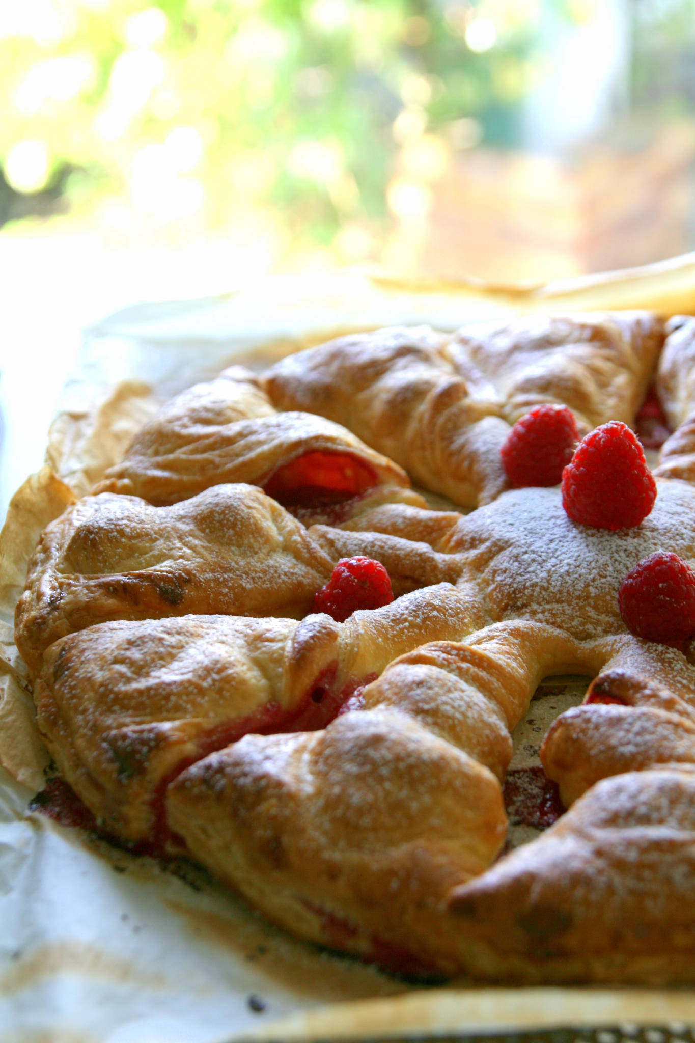 Tarte soleil à la framboise