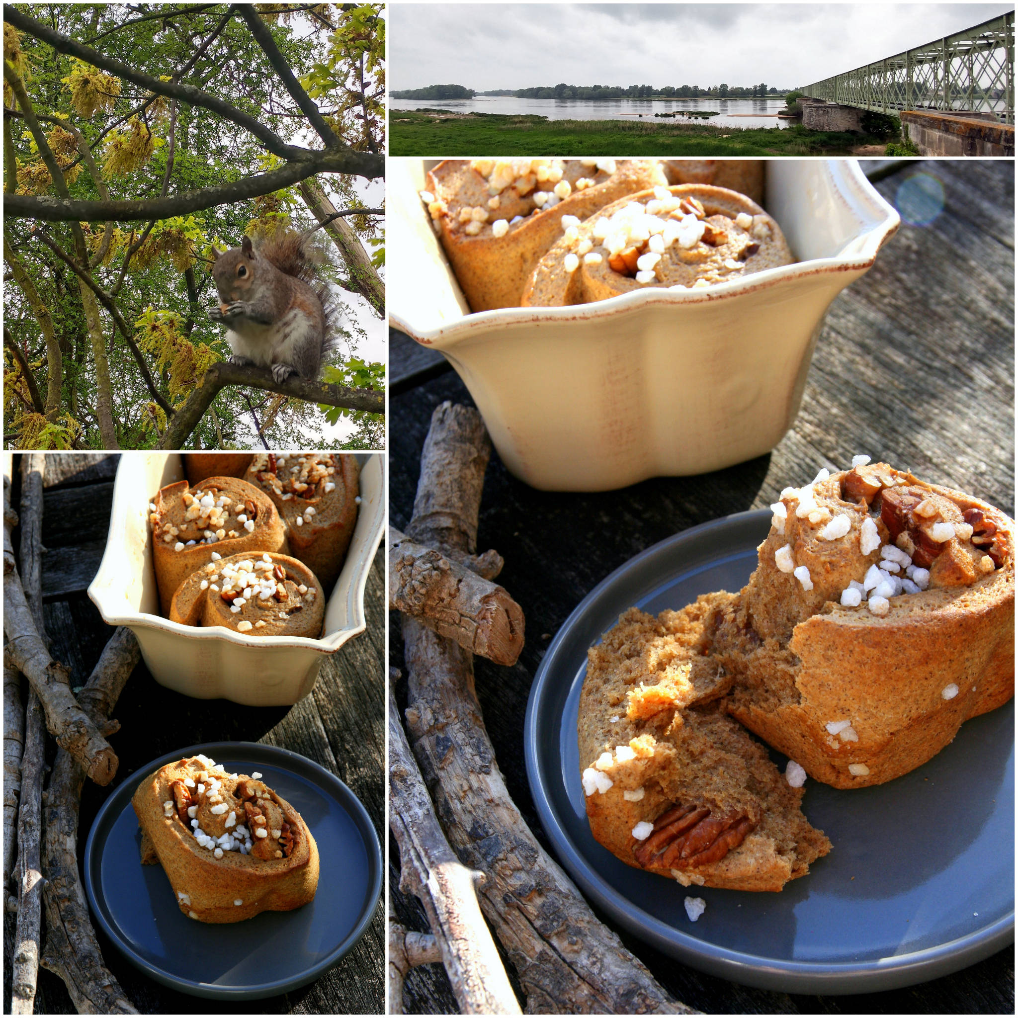 Brioche à la farine de noisettes et aux noix de pécan