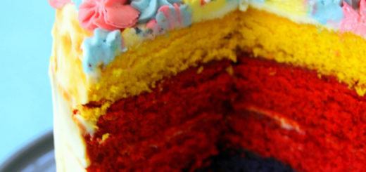 Rainbow cake licorne