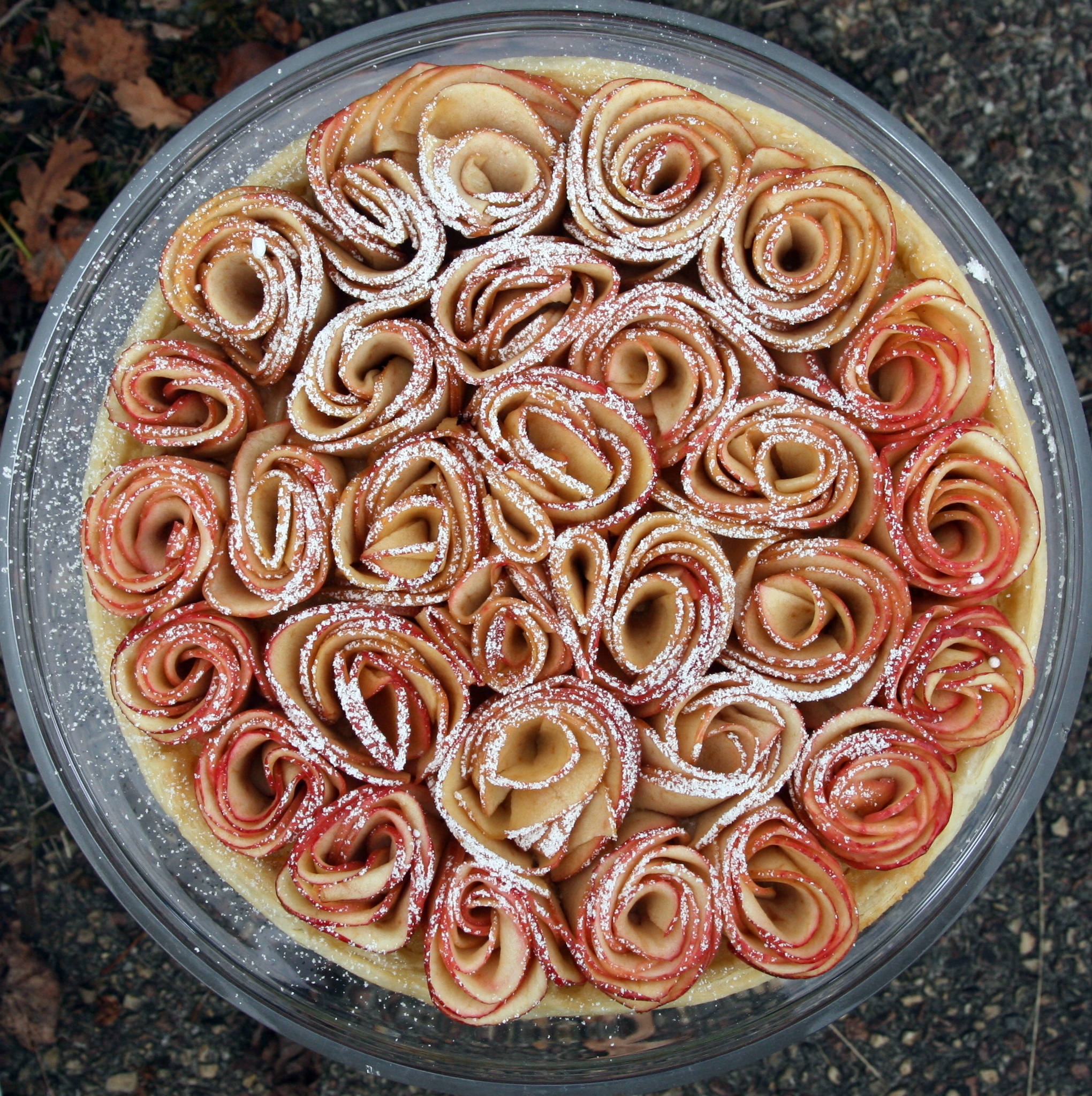 Tarte aux pommes bouquet de roses à la crème d'amandes