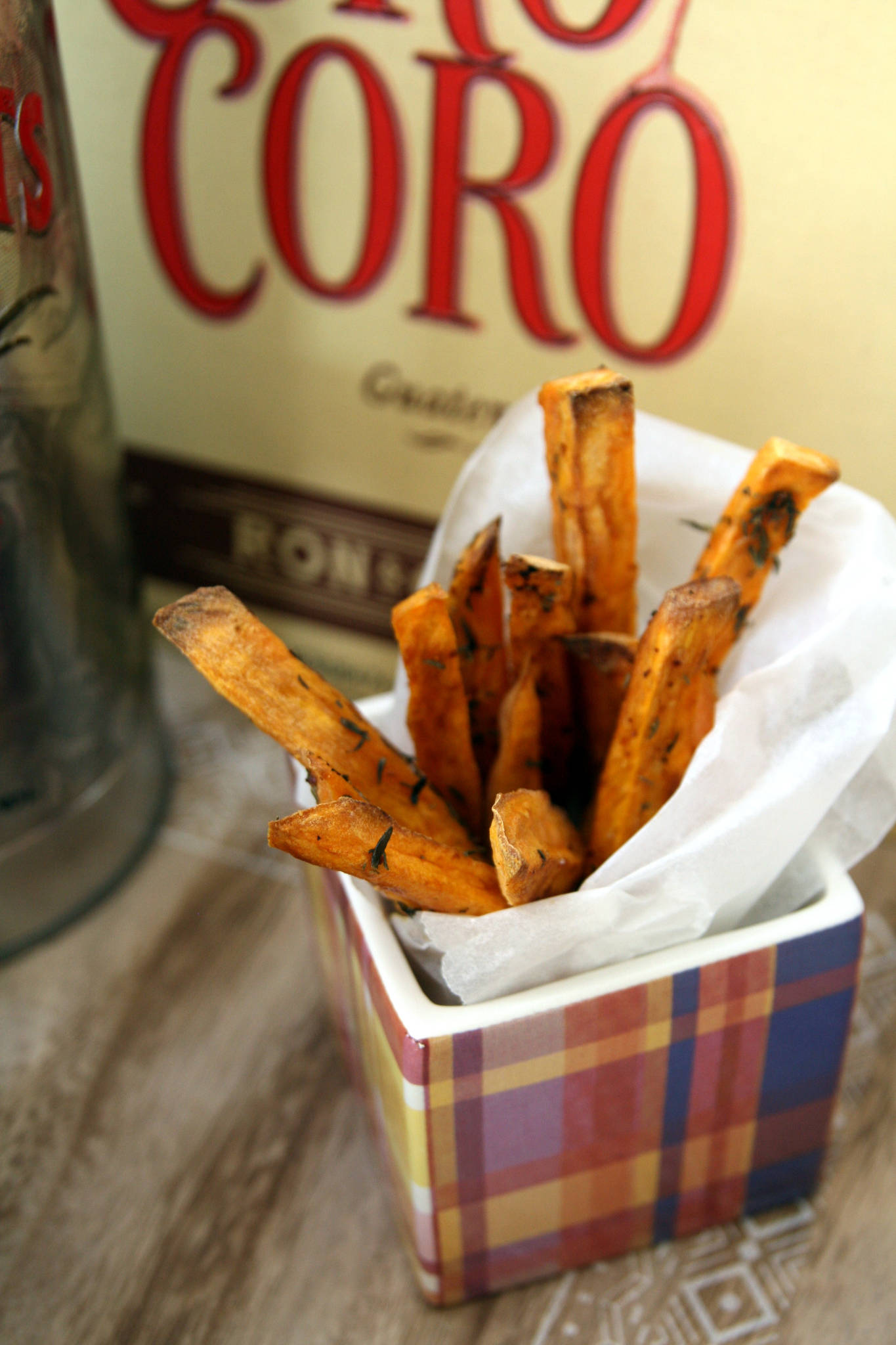 Frites de patate douce au four