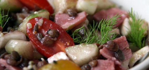 Salade de lentilles aux légumes croquants