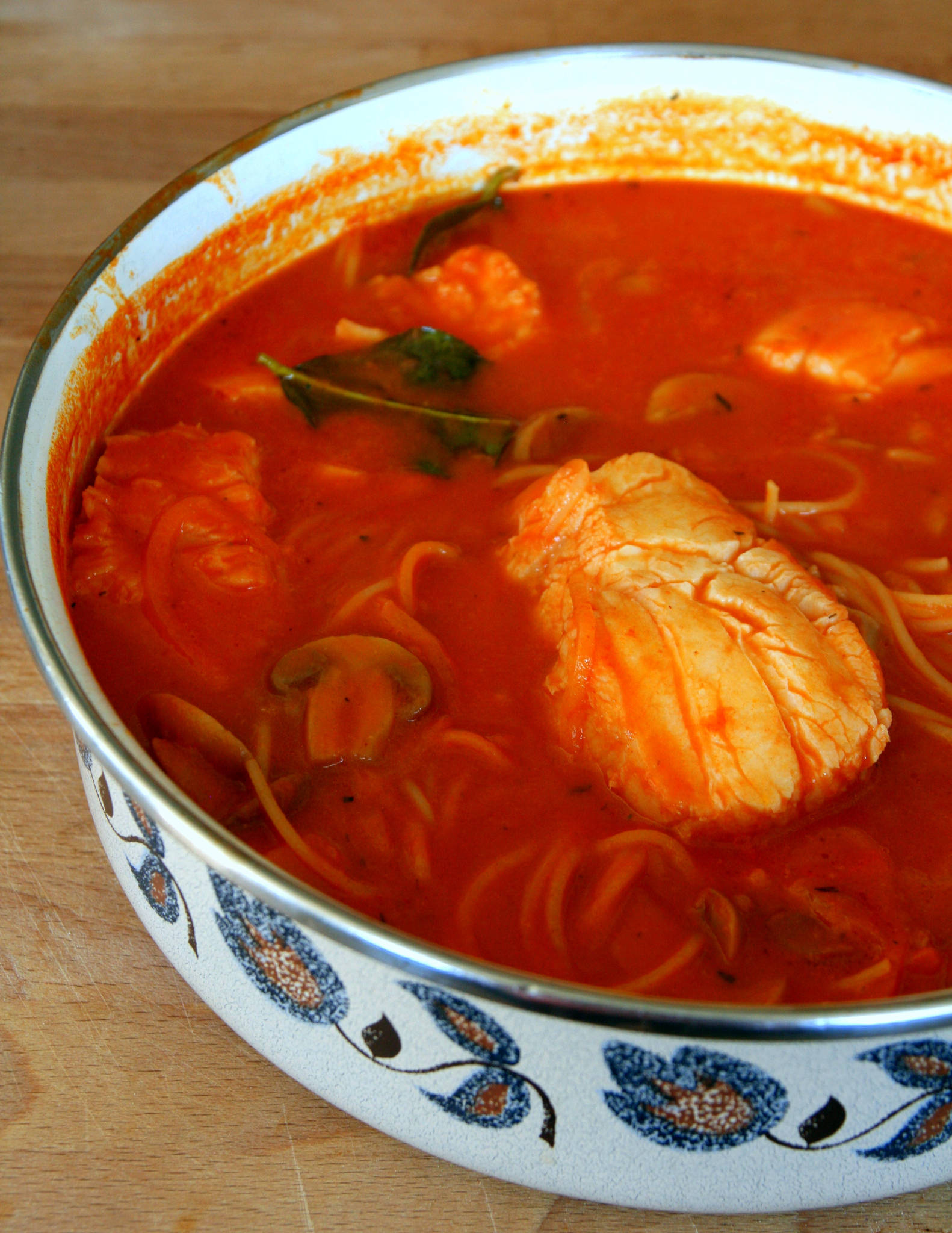 Curry de poisson aux spaghetti