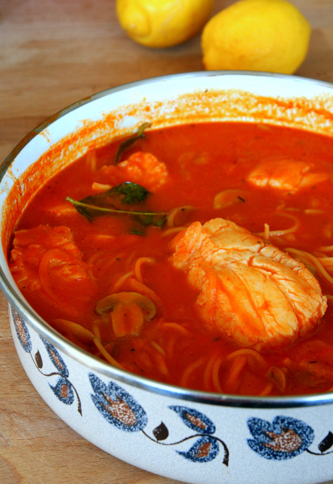 Curry de poisson aux spaghetti