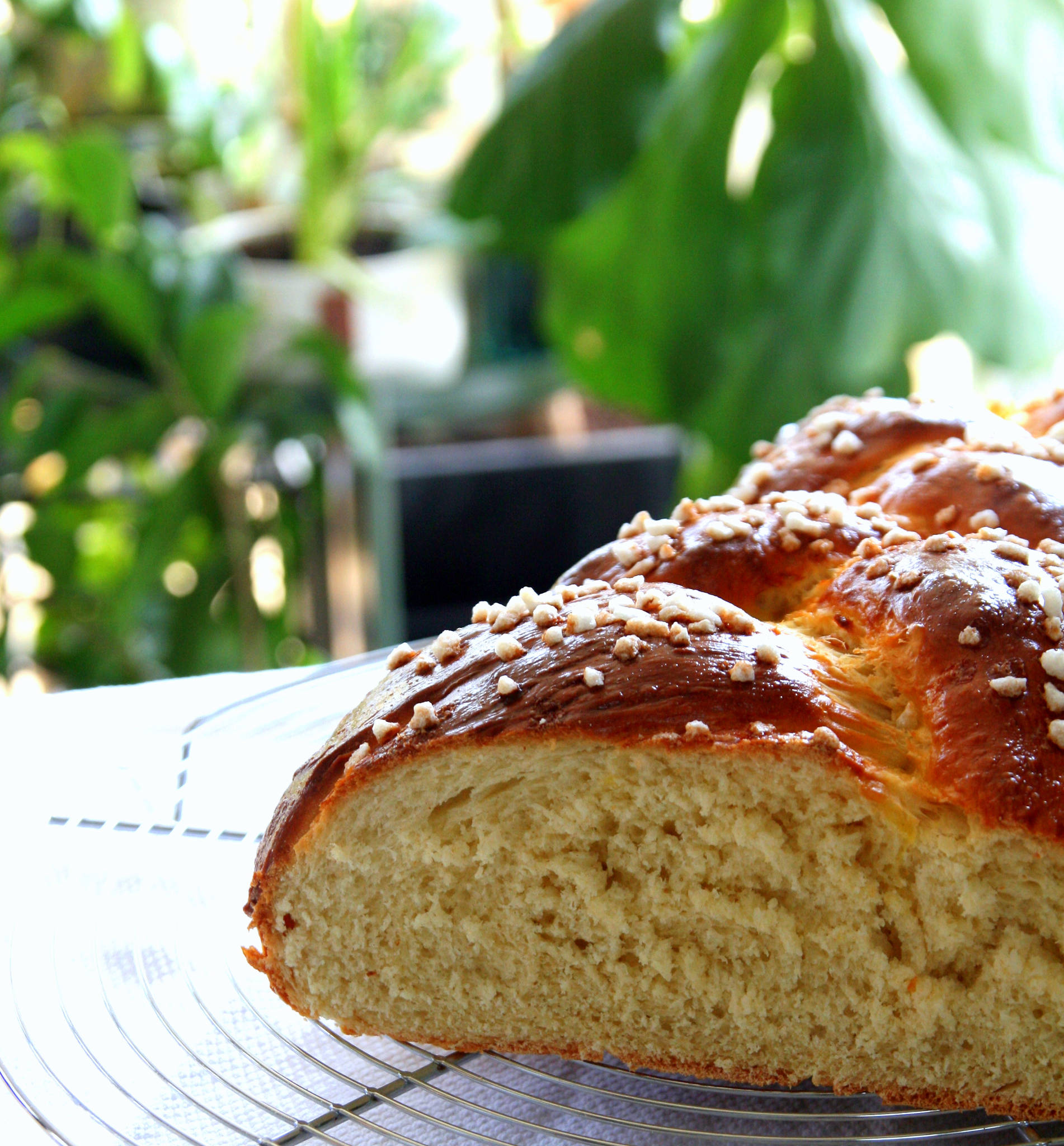 Brioche tressée à la mie filante