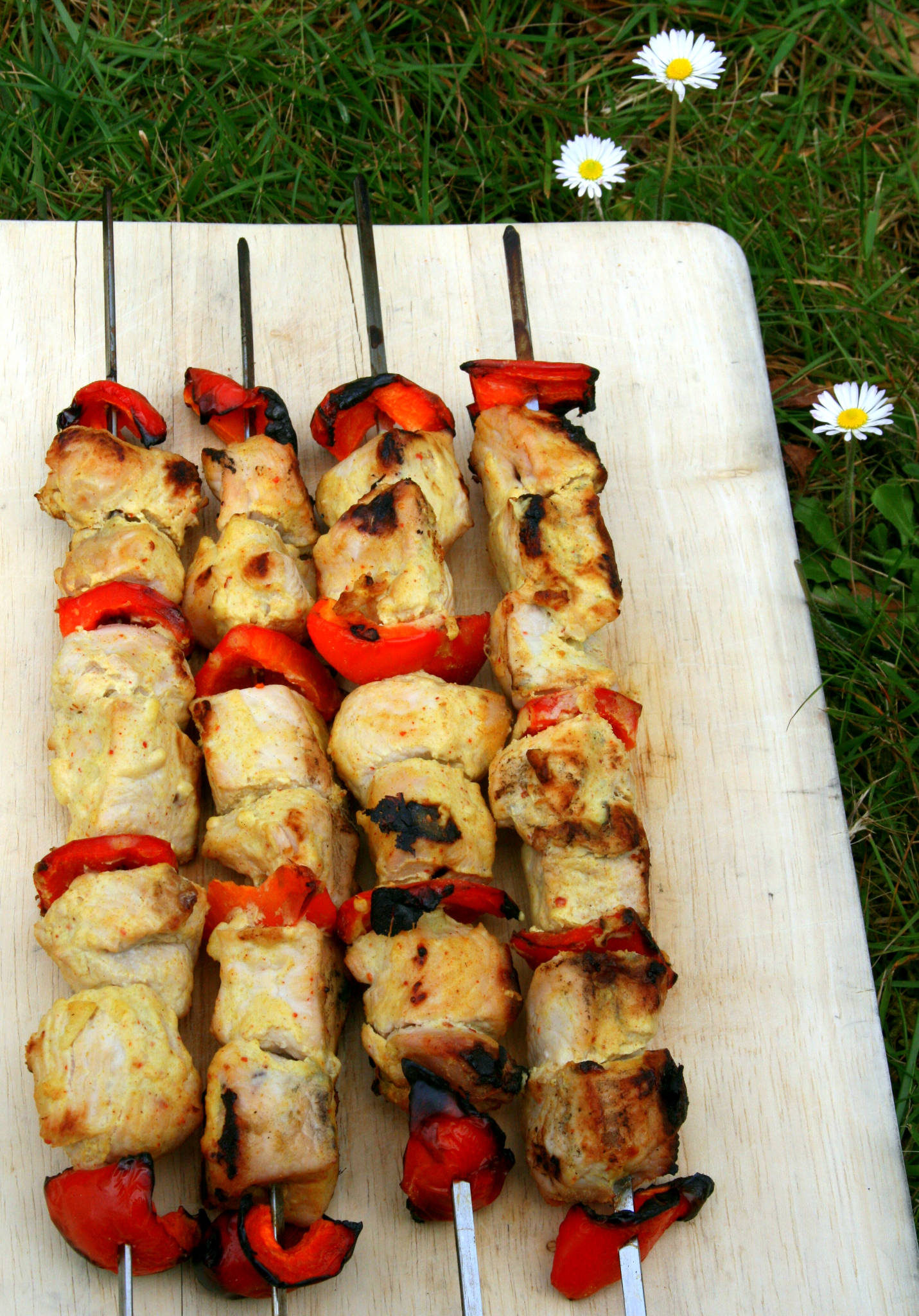 Brochettes de dinde au curry