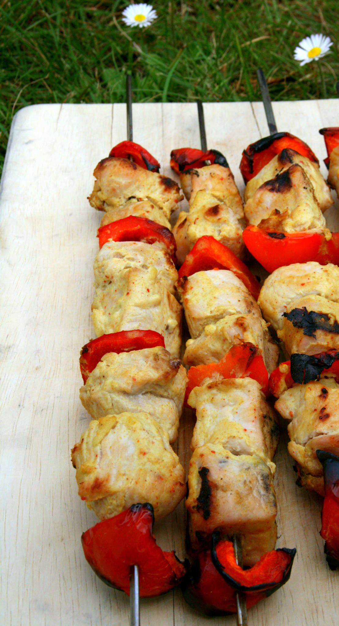 Brochettes de dinde au curry