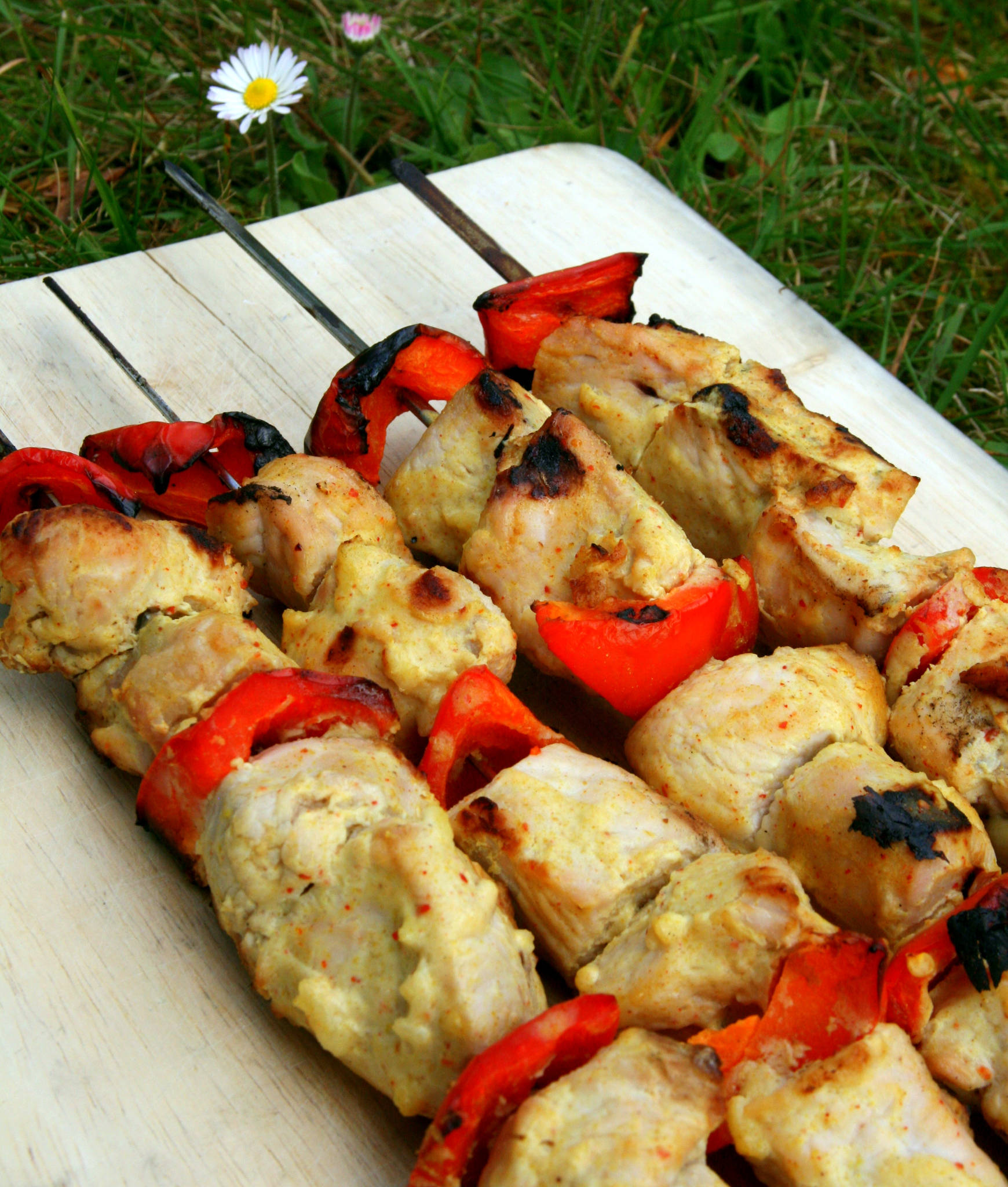 Brochettes de dinde au curry