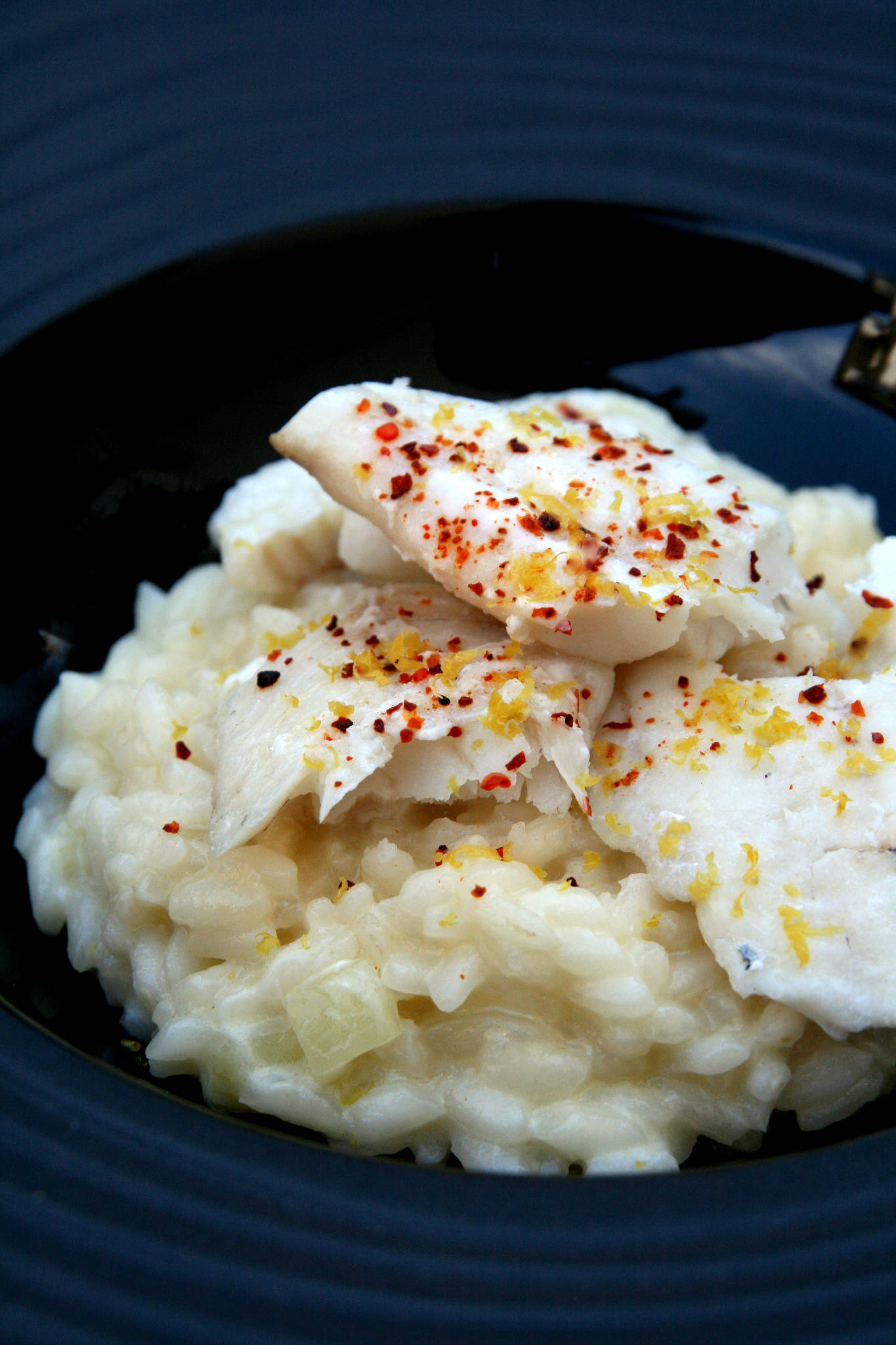 Risotto au poisson blanc