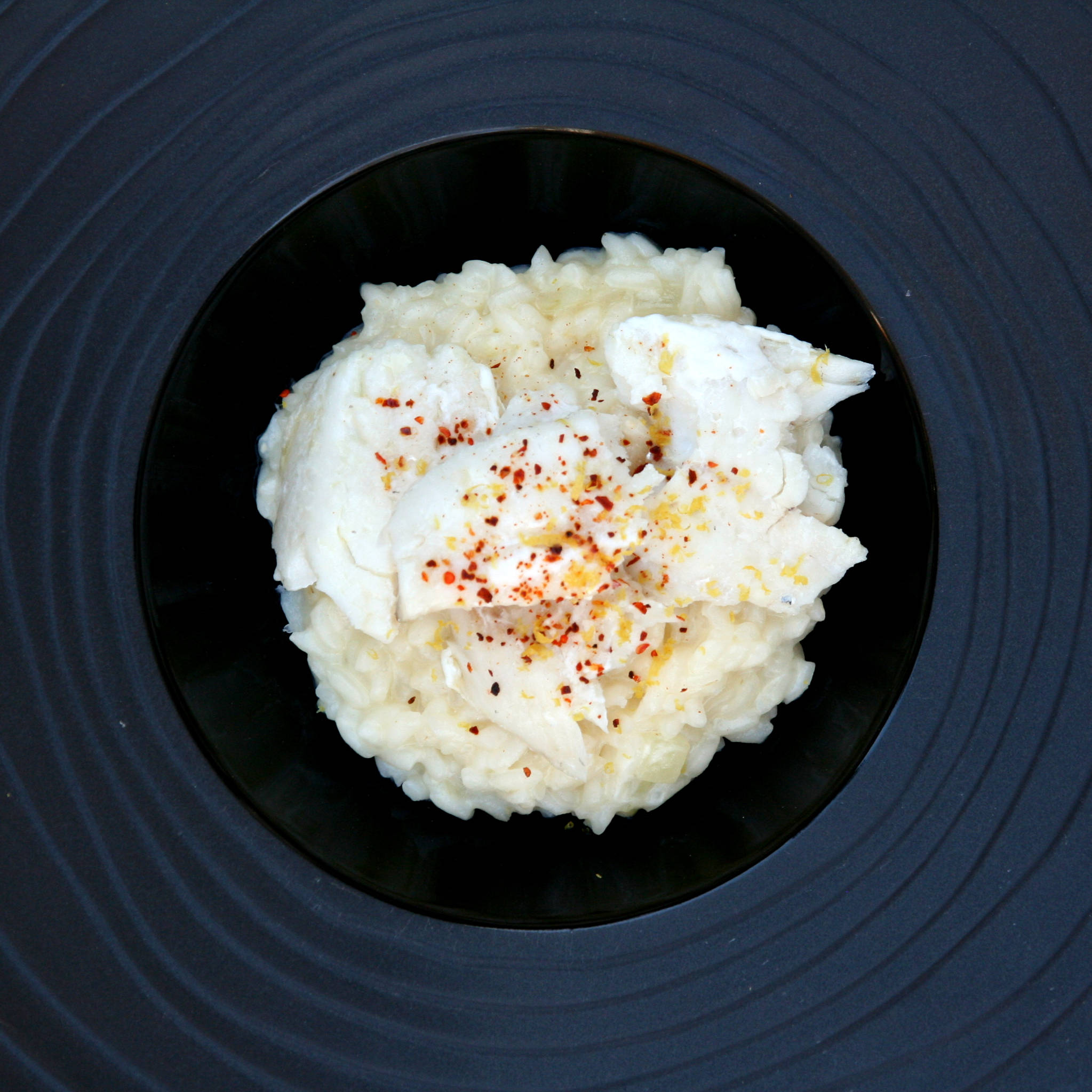 Risotto au poisson blanc