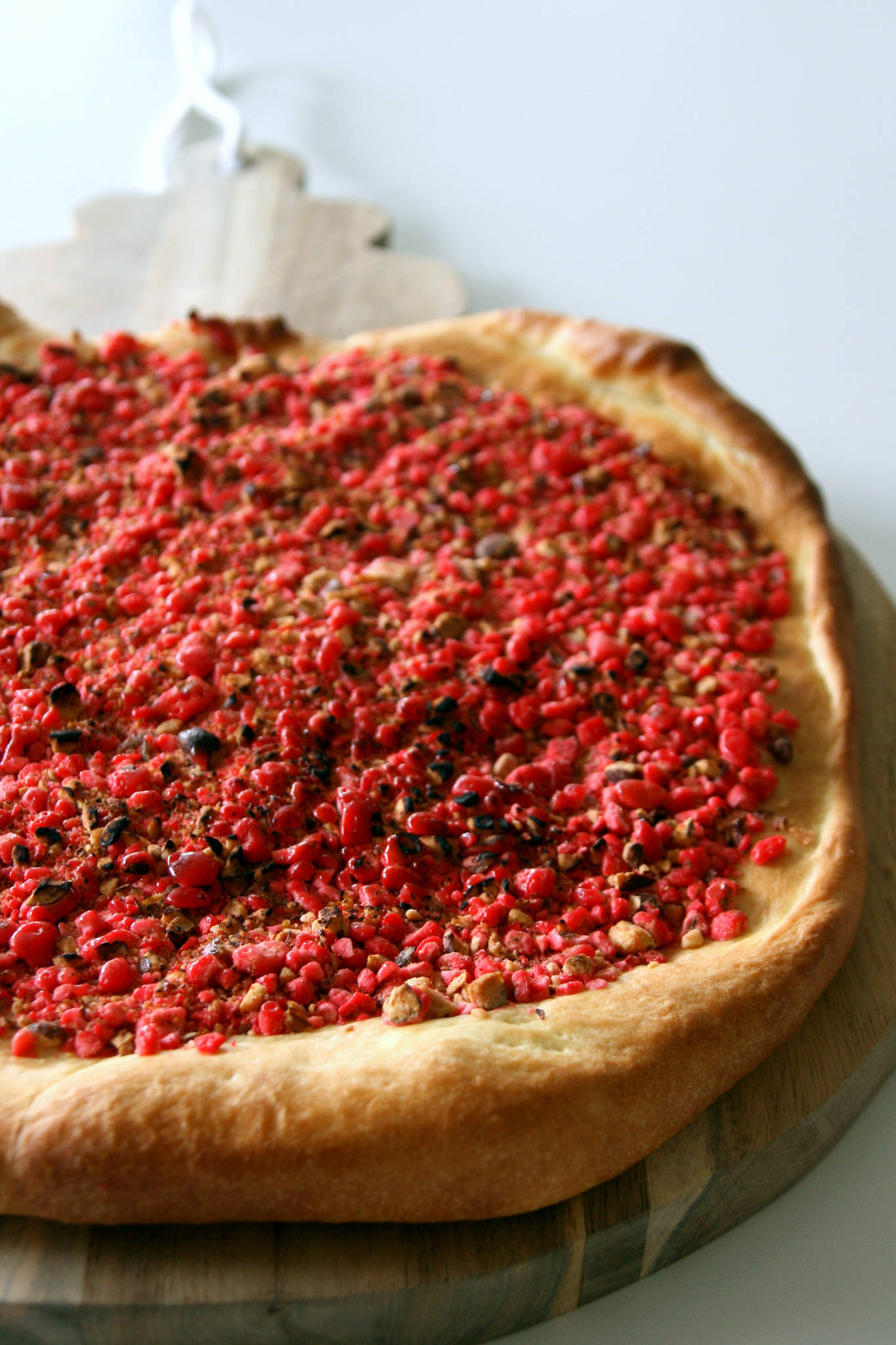 Galette briochée aux pralines roses