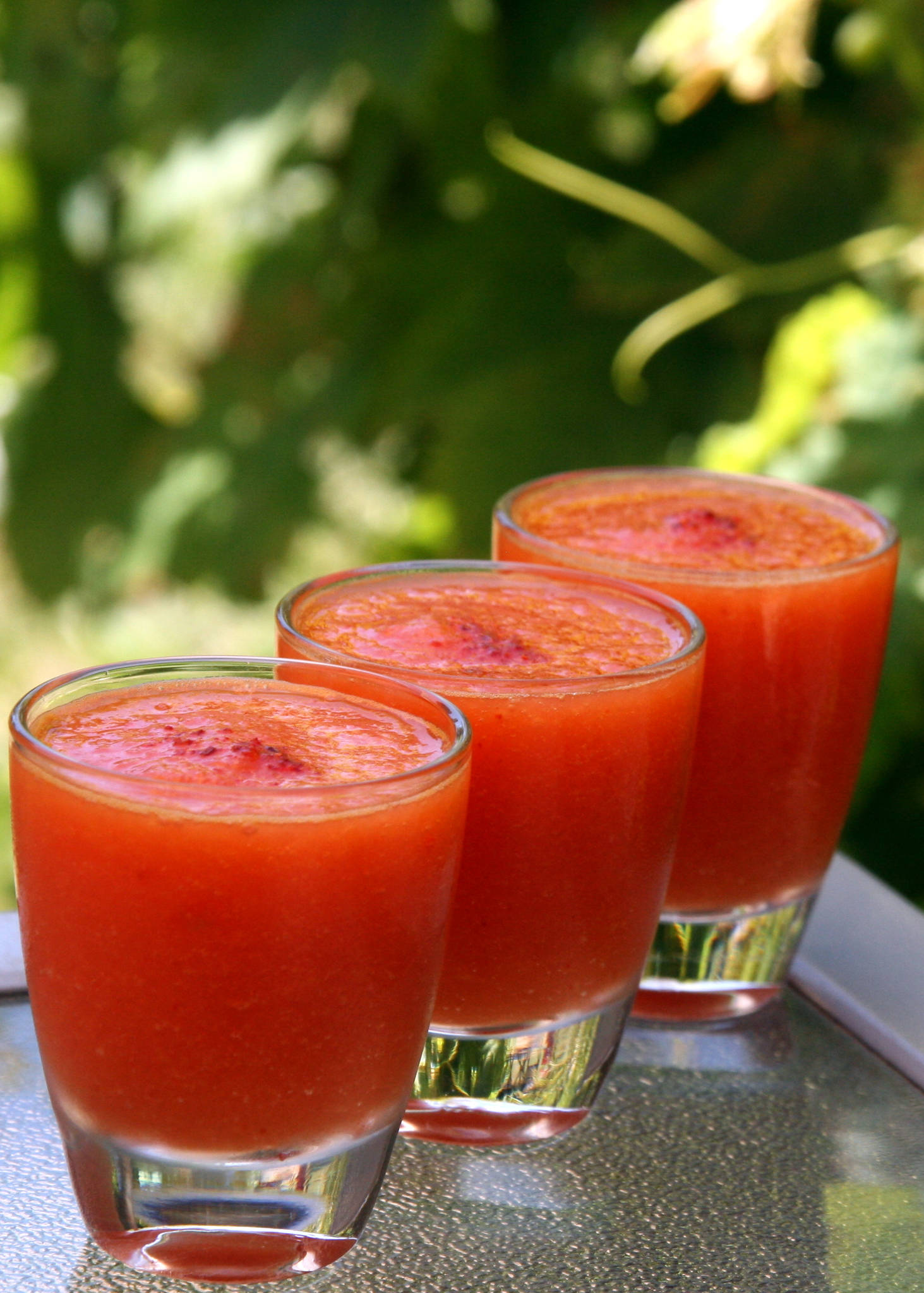 Soupe froide melon & pastèque, paprika fumé