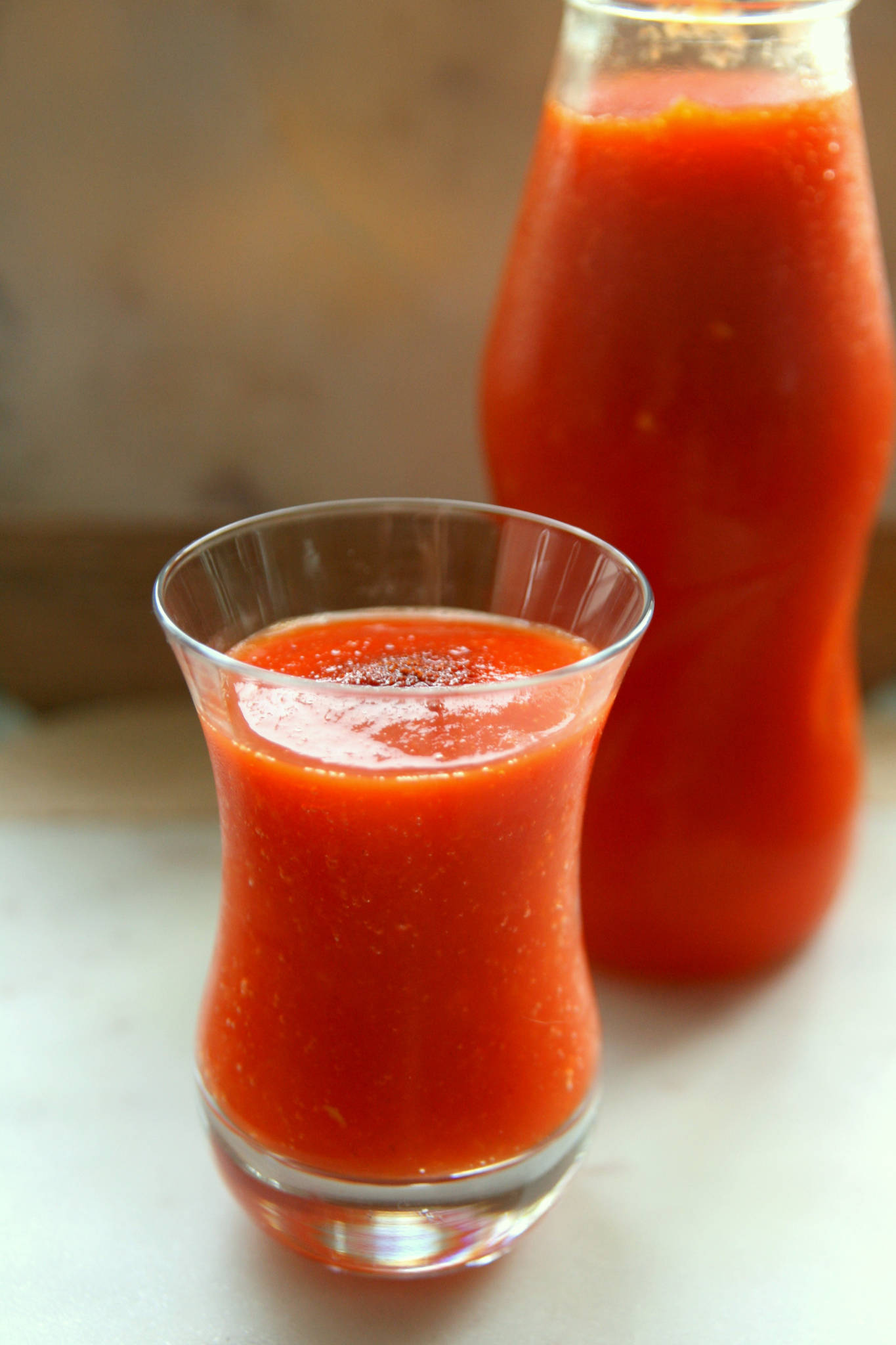 Soupe froide de poivron au paprika fumé