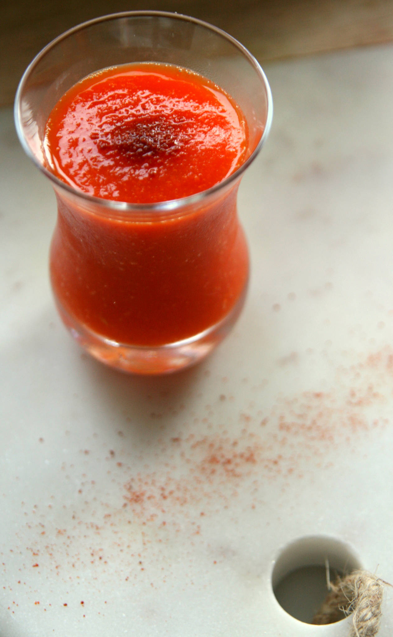 Soupe froide de poivron au paprika fumé