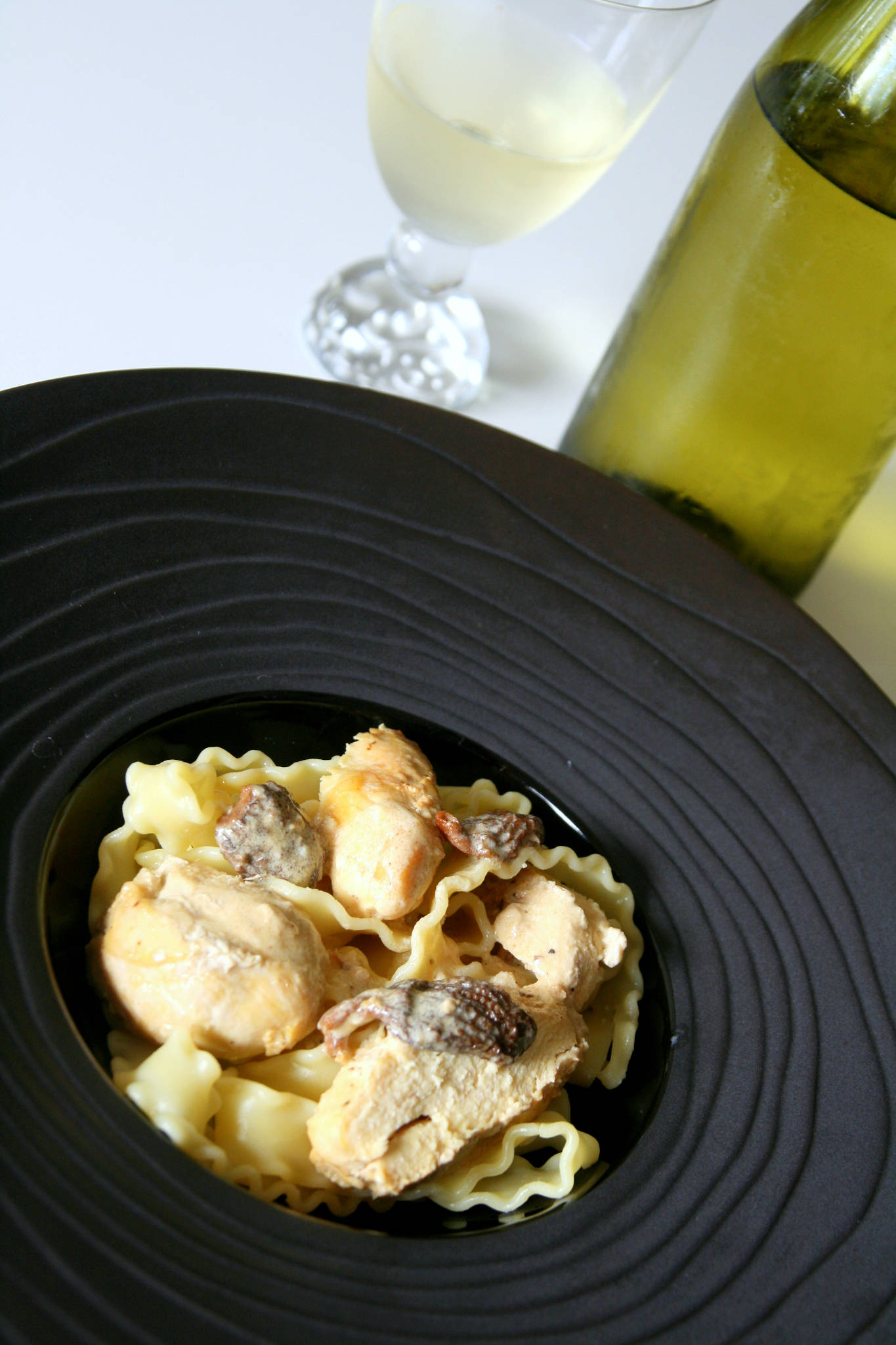 Escalopes de poulet aux morilles et à la crème