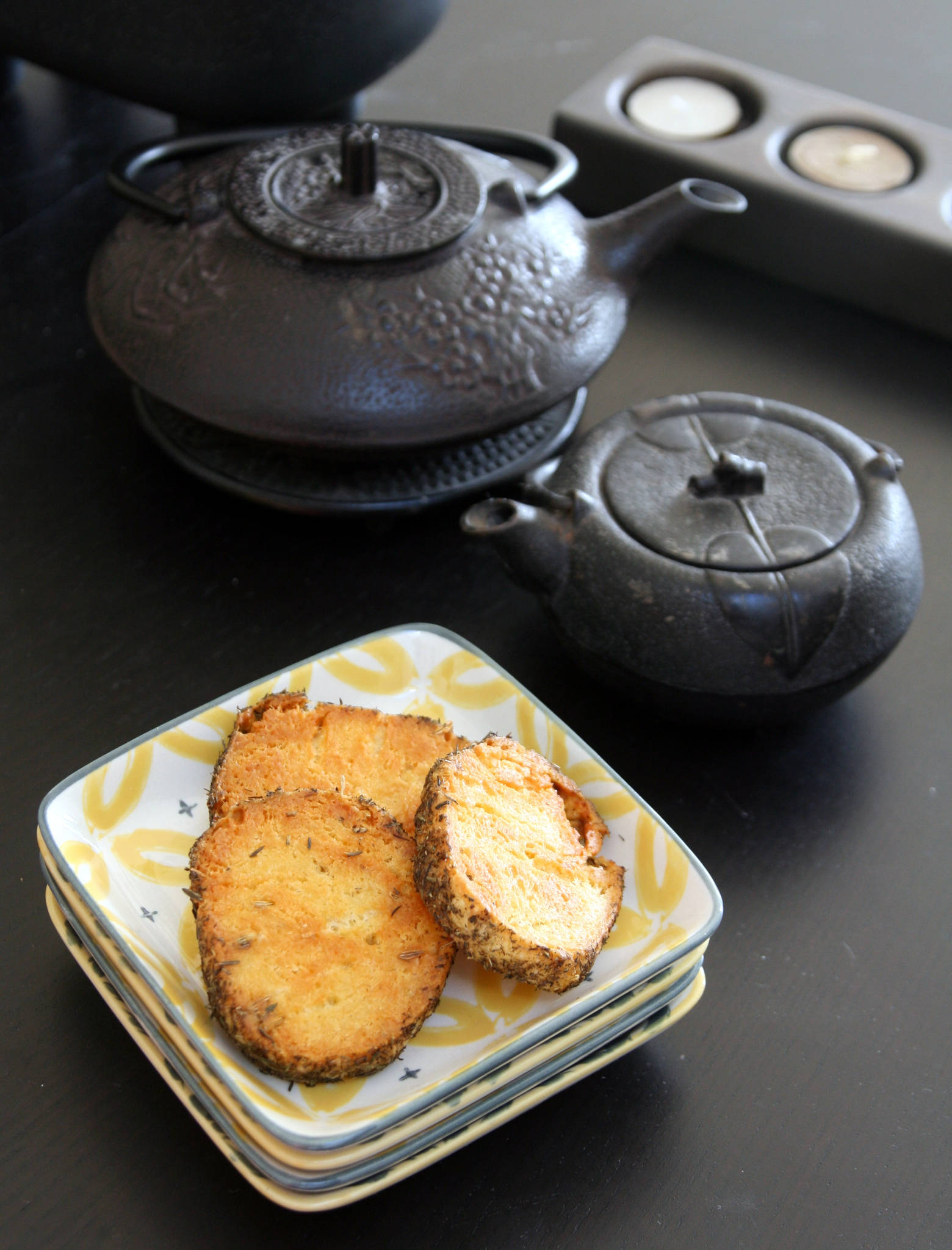 Sablés au parmesan et au thym