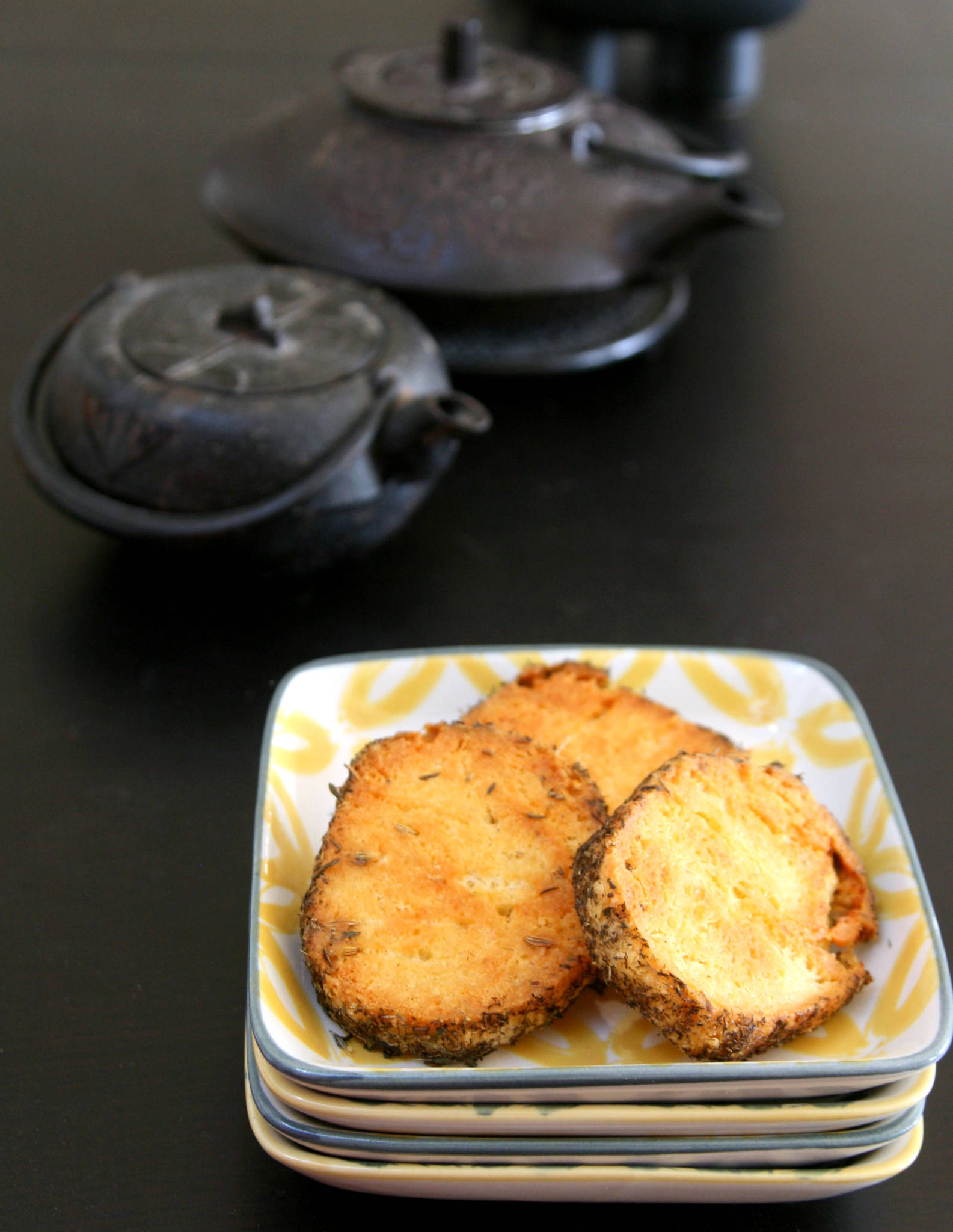 Sablés au parmesan et au thym