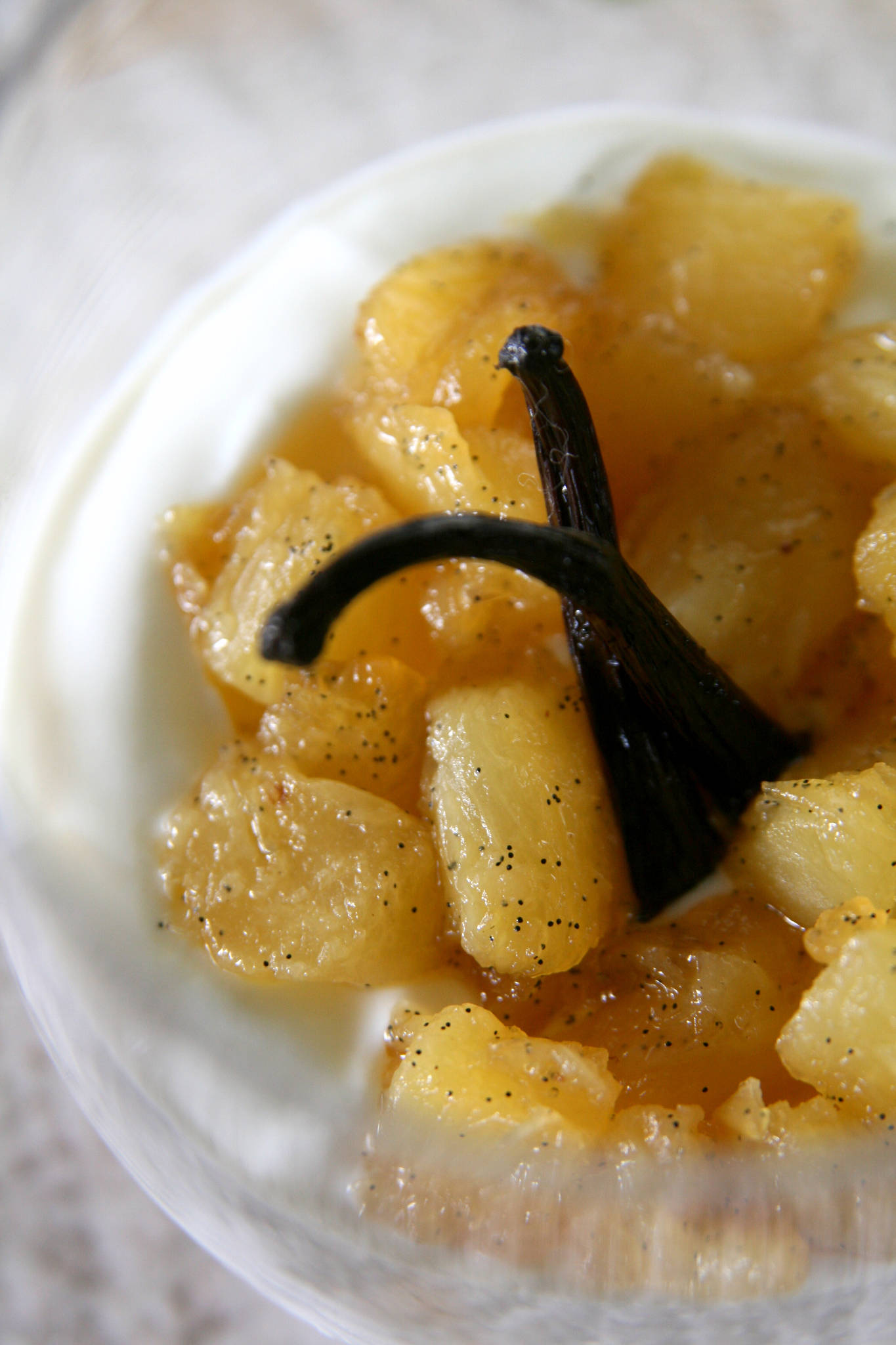 Ananas caramélisé à la vanille