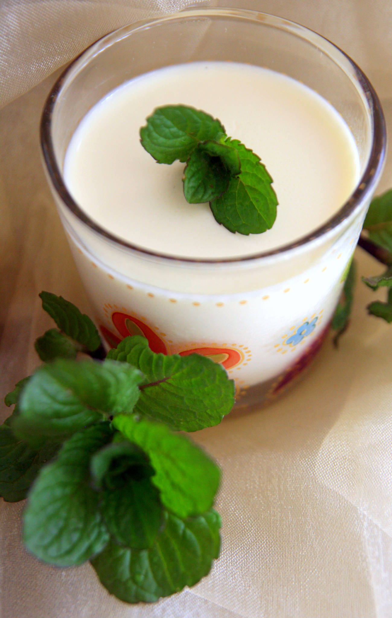 Panna cotta au thé vert à la menthe